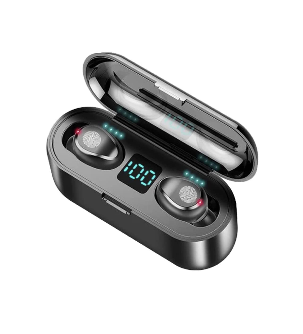 Wireless Bluetooth Earbuds F9 5.0 - IPX5 Waterproof Touch Control TWS Stereo Earphones for Sports, Running, Gym & Workout - Mini Stealth In-Ear Headphones for iPhone Android Phones