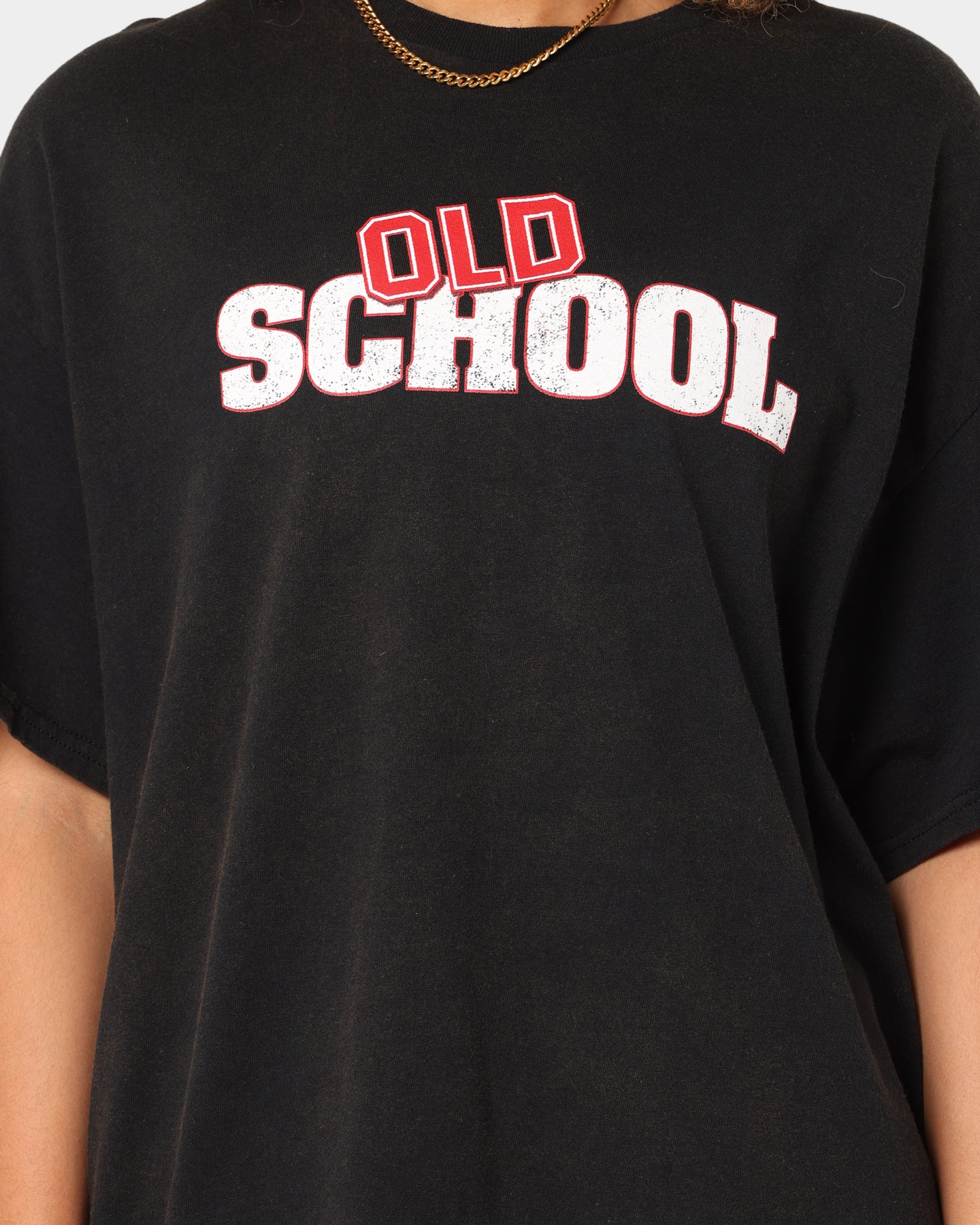 Vintage Old School T-Shirt - Black Wash Distressed Retro Tee for Men & Women | Perfect for Casual Wear, Street Style & 90s Fashion Outfits