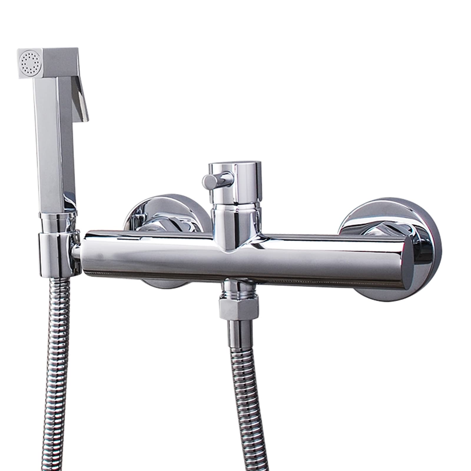 Portable Handheld Sprayer for Toilet, Baby Cloth Diaper, Feminine Wash & Pet Cleaning - Hot/Cold Water Faucet with Hose - Chrome Finish - Perfect for Bathroom Hygiene, Baby Care & Pet Grooming