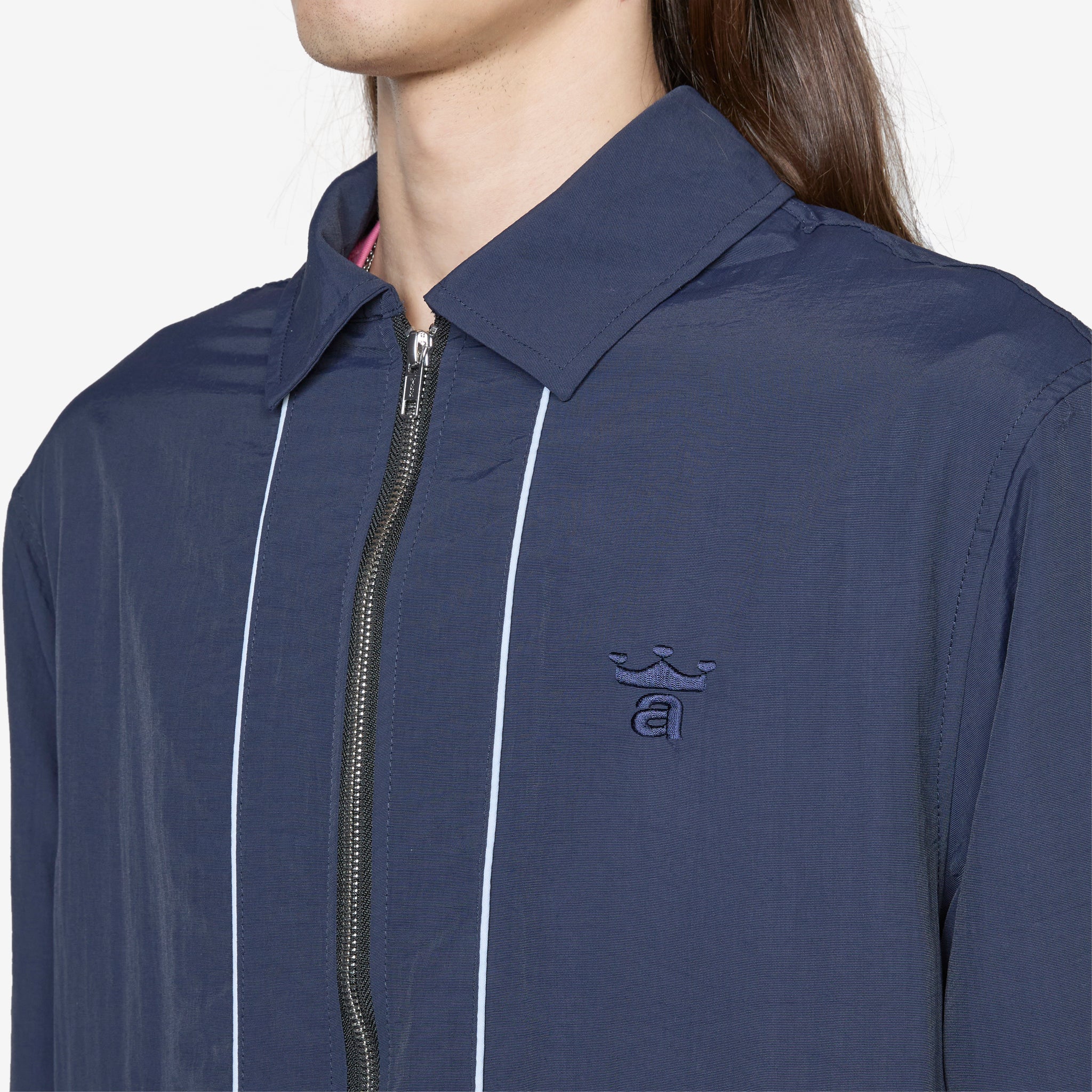Classic Logo Coaches Jacket for Men - Black Windbreaker Lightweight Jacket for Baseball, Golf & Outdoor Sports