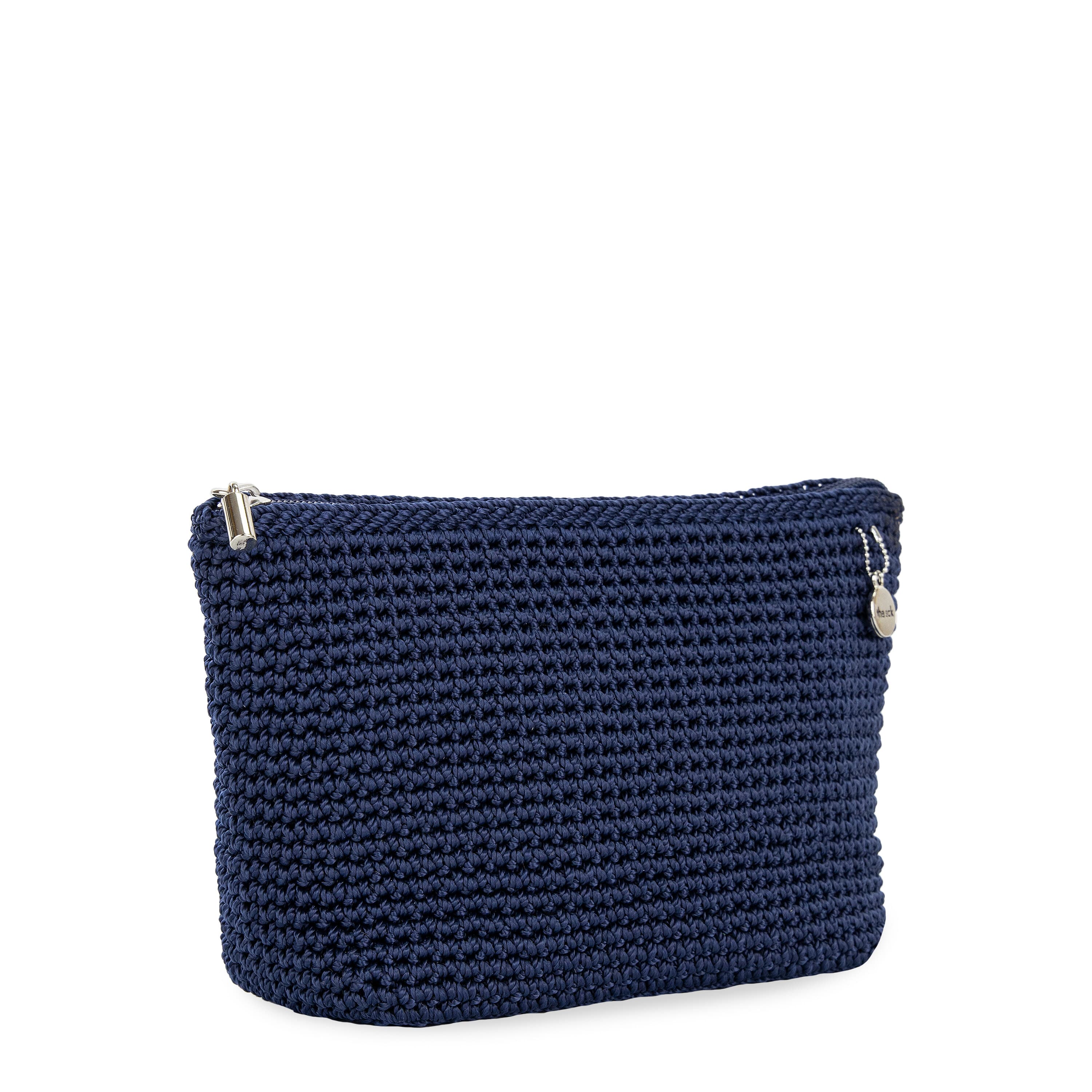 Handmade Denim Essential Pouch - Crochet Small Bag for Keys, Coins & Jewelry - Perfect for Travel, Gym & Everyday Use