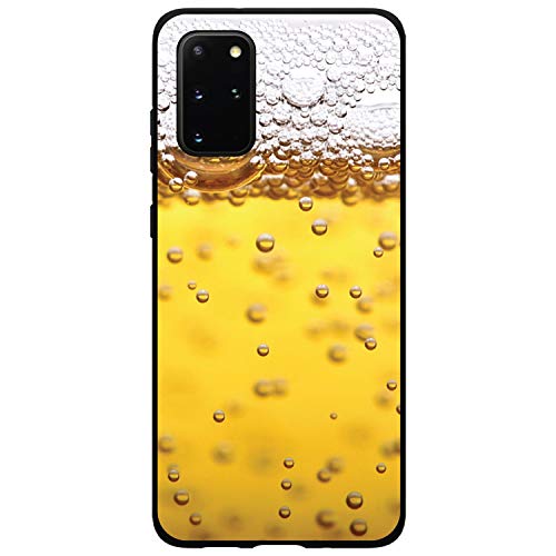 Beer Glass Foam Bubbles On Black Case