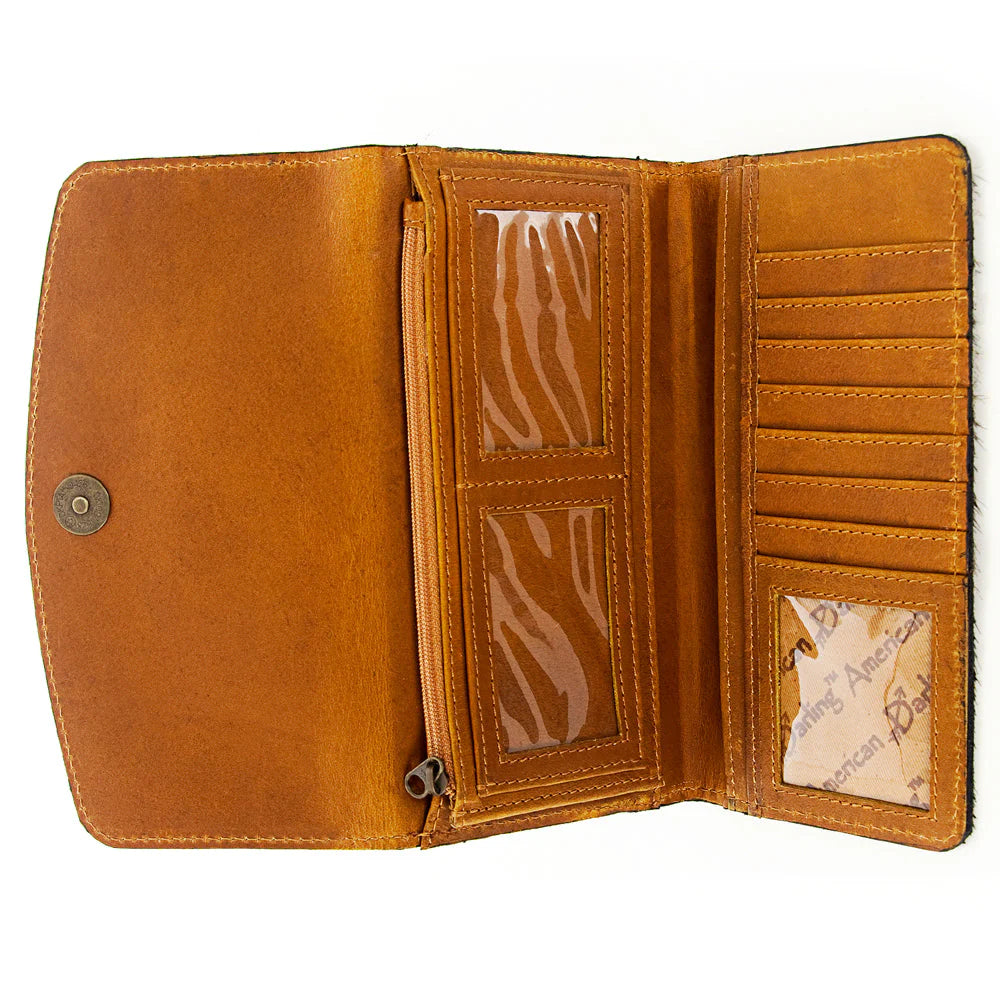 Genuine American Darling Hand-Tooled Leather Flap Wallet - Stylish & Durable for Everyday Use, Travel & Gifts