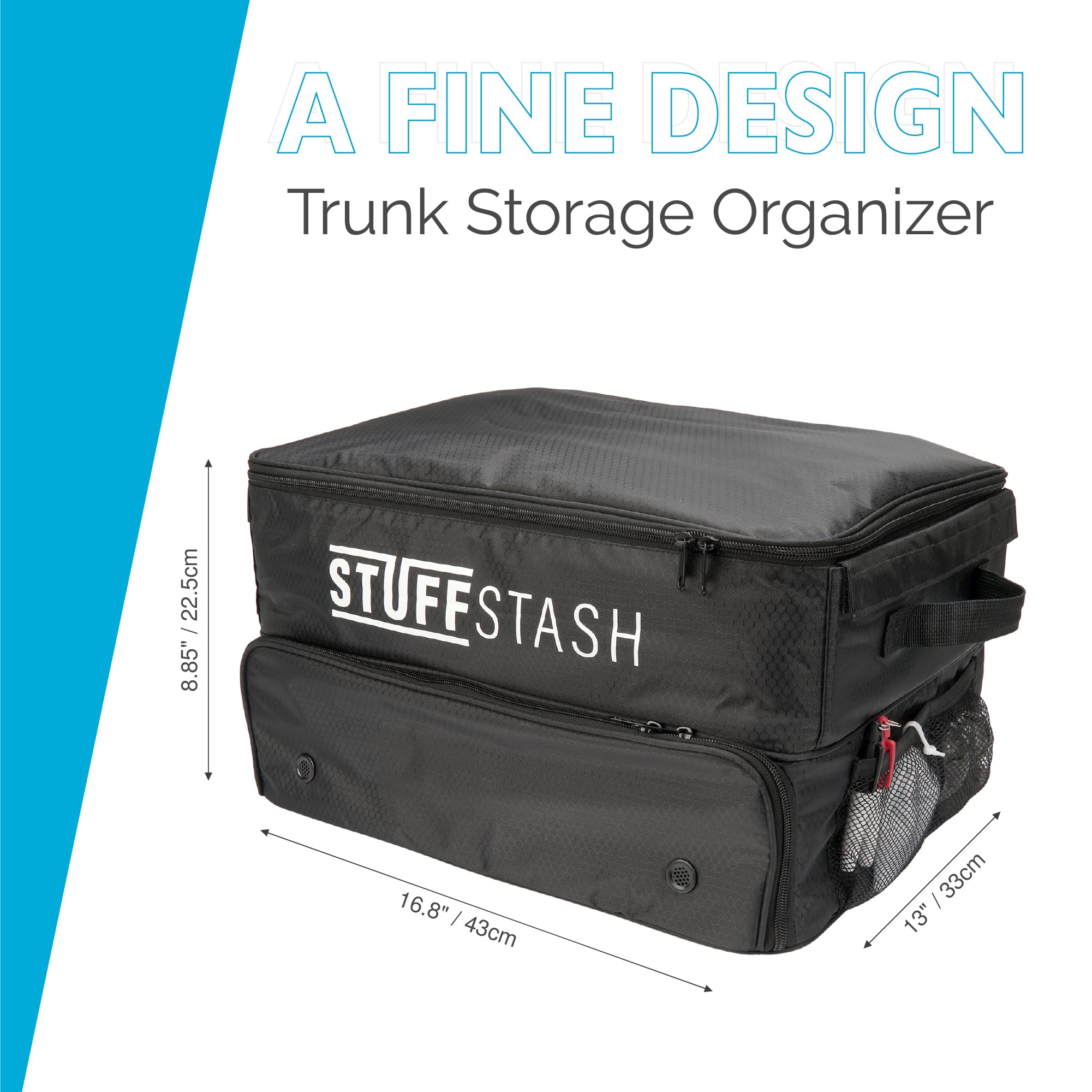 Premium Golf Trunk Organizer - Heavy Duty Collapsible Storage with Shoe Compartments & Dividers for Tees, Gloves, Balls & Accessories | Perfect Car SUV Organizer for Men & Women Golfers | Ideal for Travel, Tournaments & Practice Sessions