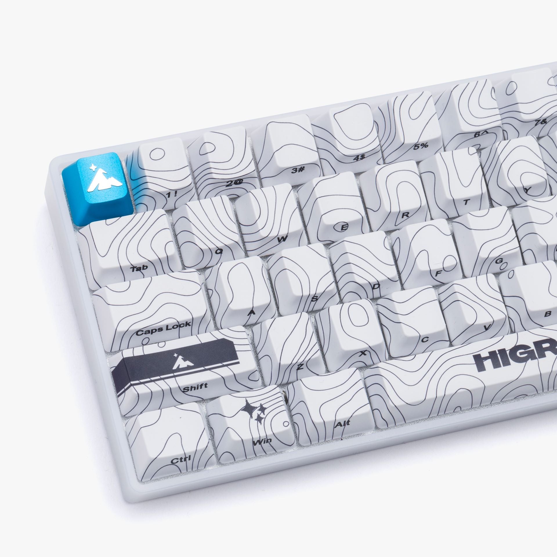 Higround Summit Artisan Keycap - Blue Mechanical Keyboard Keycap for Custom Gaming & Typing - Perfect for PC, Mac, and Laptop Keyboards