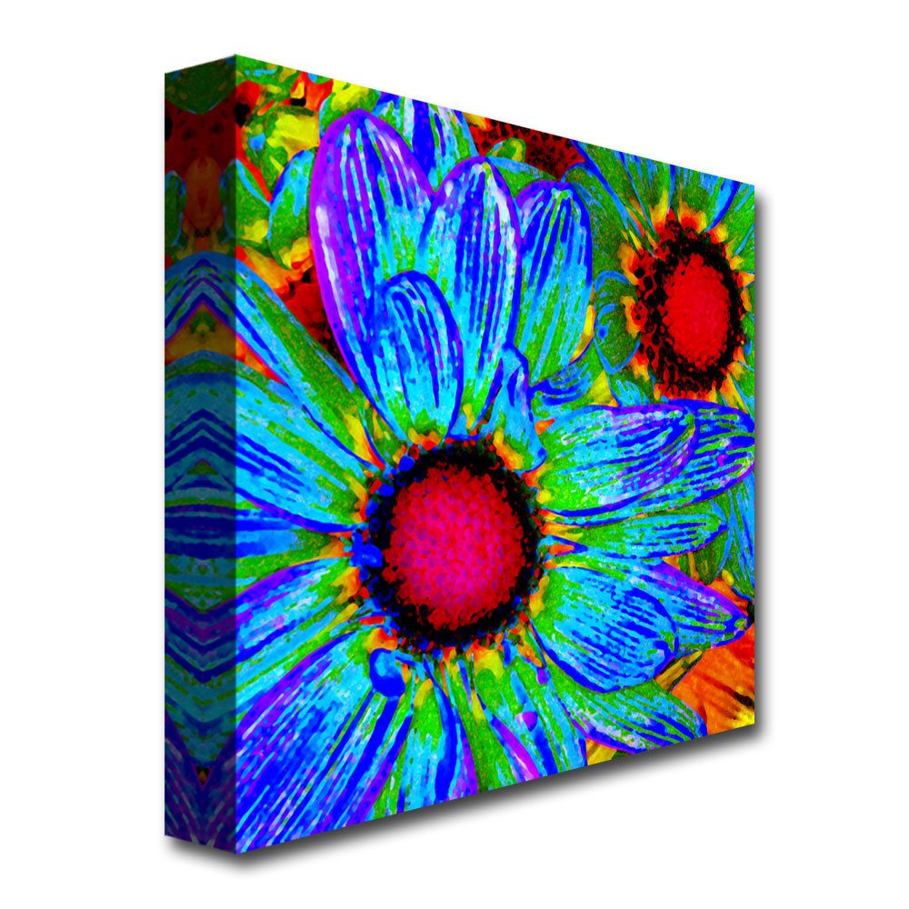 Amy Vangsgard Pop Daisies III Canvas Wall Art - 35x35 Inch Floral Home Decor for Living Room, Bedroom & Office