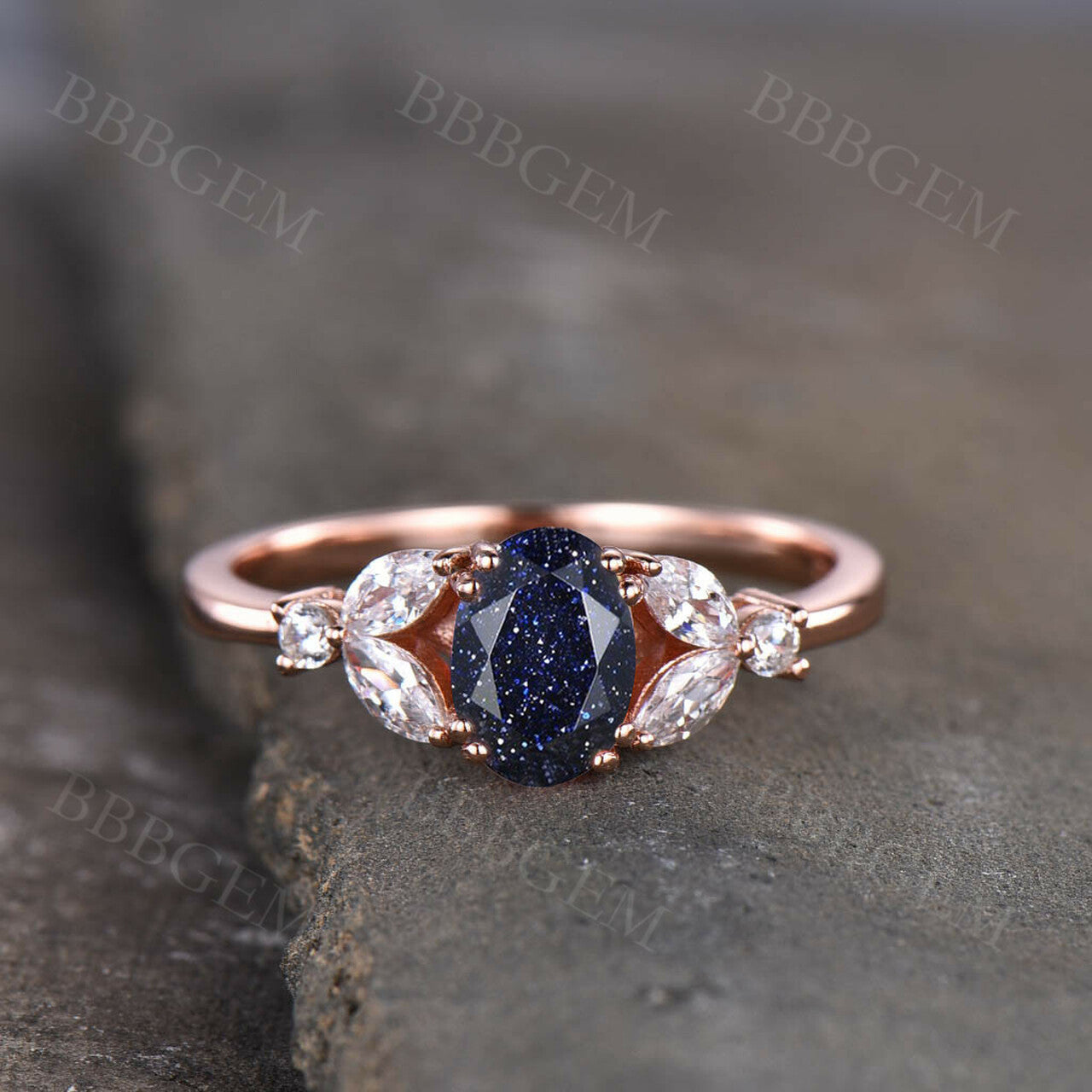 14k Rose Gold Pink Morganite & Marquise Moissanite Engagement Ring for Women - Perfect for Proposals, Anniversaries & Romantic Occasions