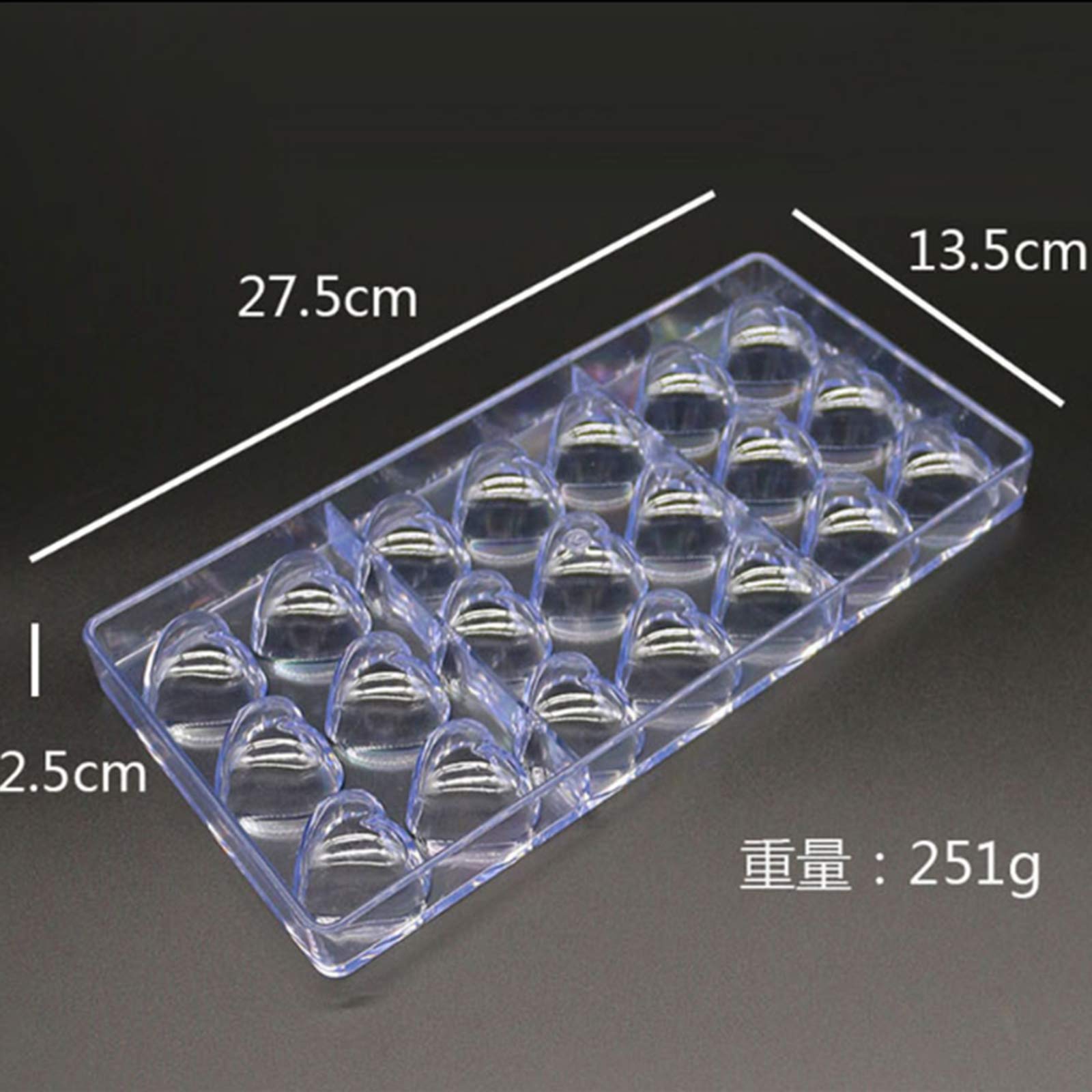 Heart Shaped Chocolate Mold - 21 Mini PC Candy Molds for Baking, Mousse & Jelly