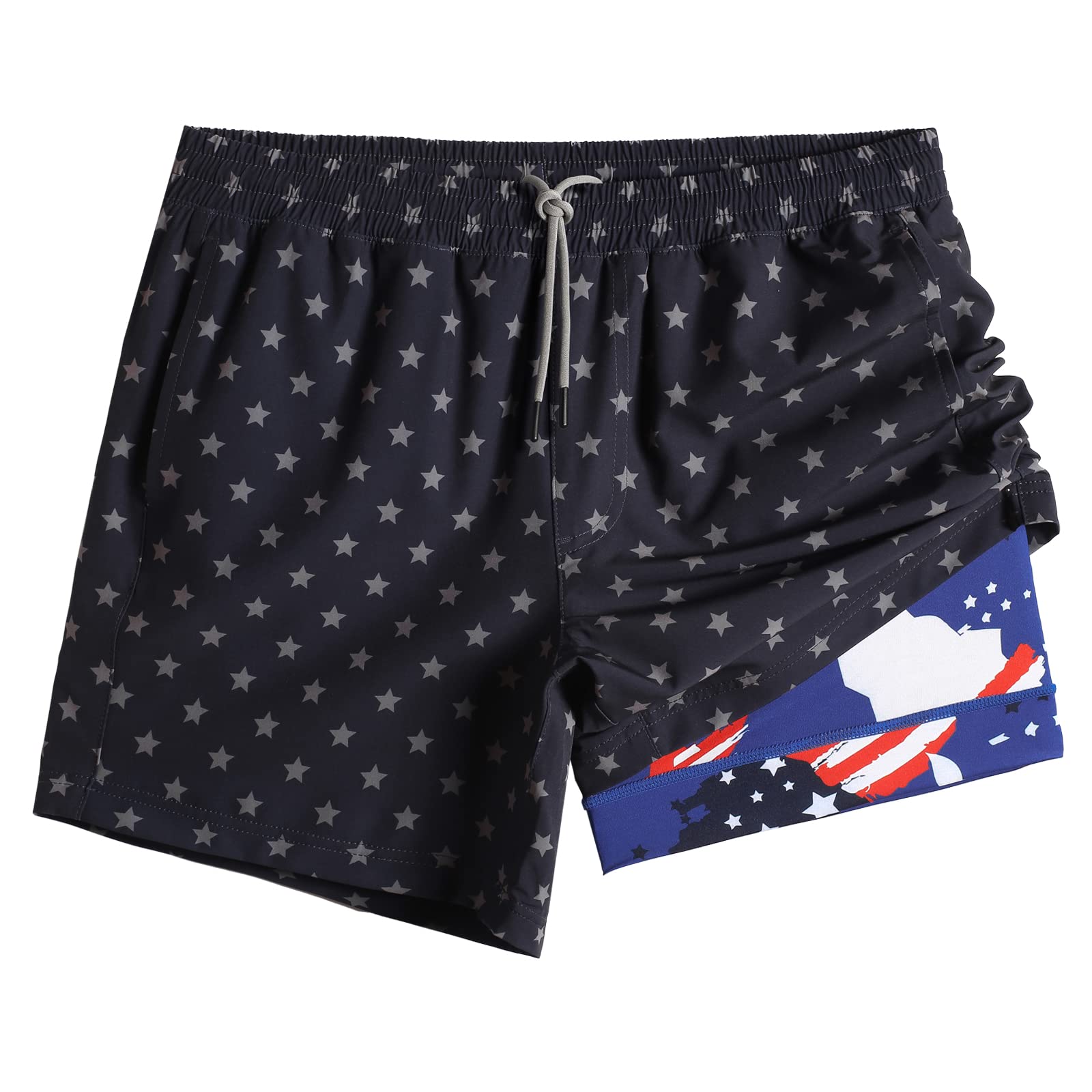 Maamgic Men's 5-Inch Quick Dry Gym Running Shorts - 2-in-1 Athletic Workout Shorts with Mesh Liner | Perfect for Jogging, Weight Training & Summer Sports