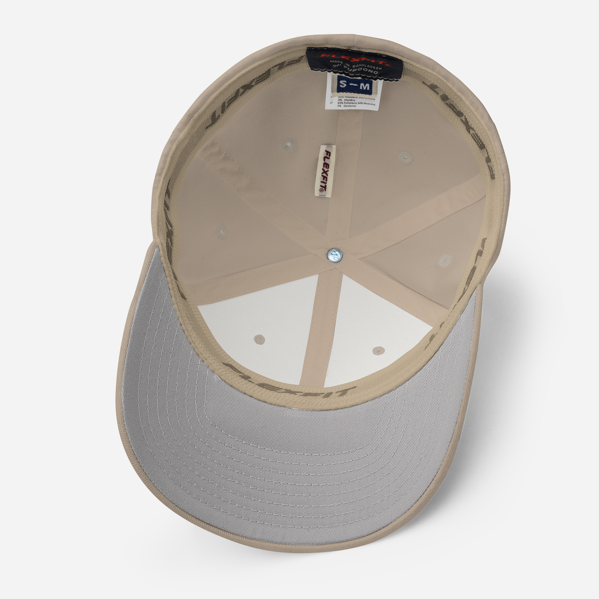 Flexfit Adjustable Baseball Cap - White/Khaki for Men & Women - Comfortable & Stylish Hat for Outdoor Sports, Casual Wear & Sun Protection