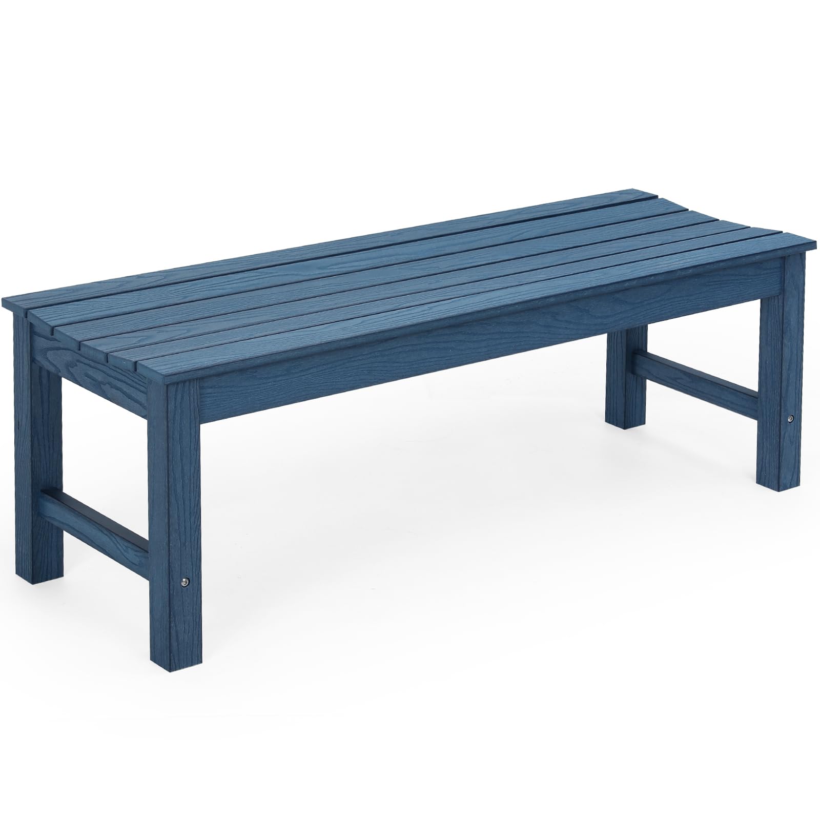 Stoog Outdoor Bench - 2-Person Waterproof Patio Dining Bench - Weather-Resistant Garden Bench That Never Rots or Fades - Perfect for Porch, Garden, Deck, and Entryway - Blue - Ideal for Outdoor Dining, Relaxing, and Enhancing Your Backyard Decor