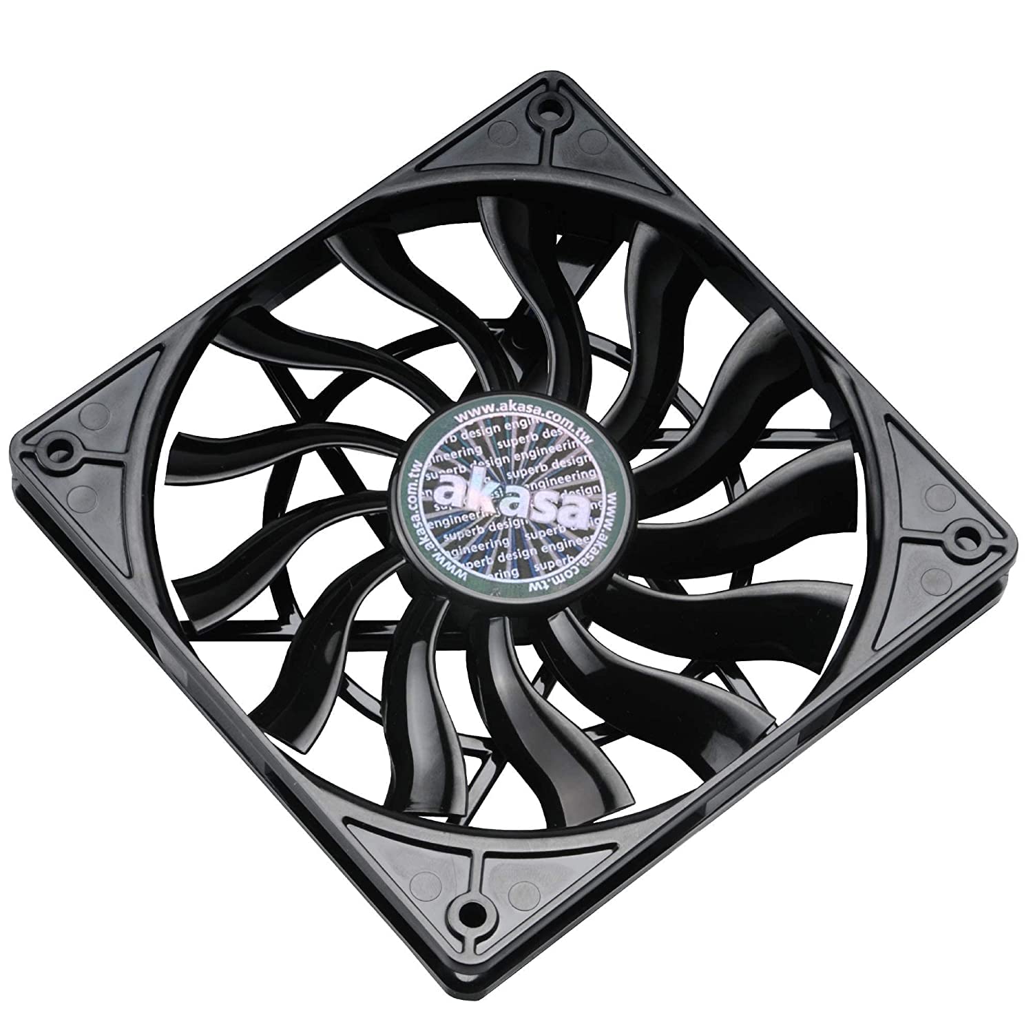 Akasa Slimfan 120mm PWM PC Case Fan - Ultra Thin 15mm, 4-Pin Cooling Fan for HTPC, Slim Systems & Small Form Factor PCs - Quiet High Airflow Black Fan (AK-FN078) - Perfect for Home Theater PCs, Gaming Rigs & Compact Workstations