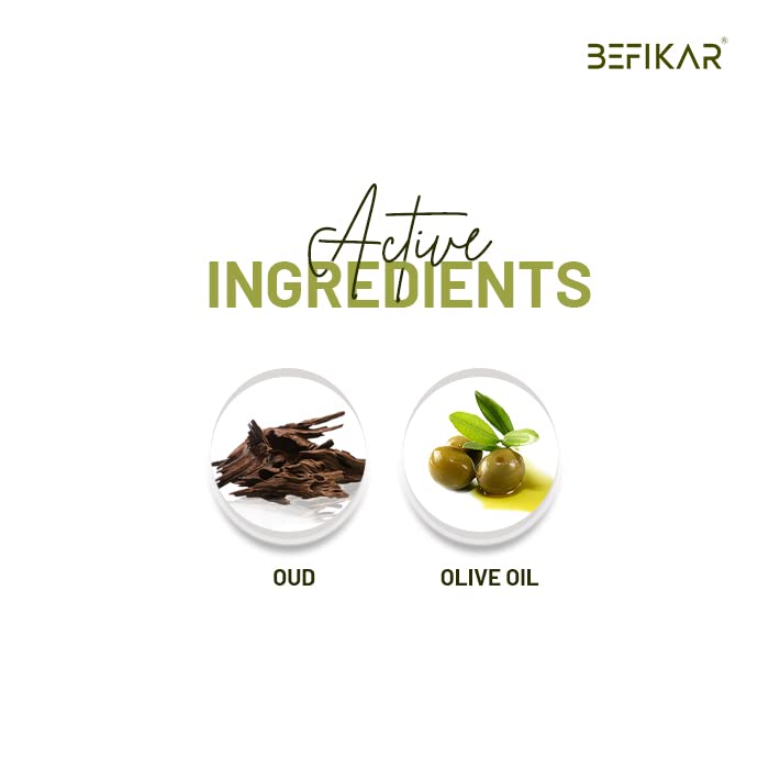 BEFIKAR OUD & Olive Oil Face Wash 60ml - Natural Cleanser for Glowing Skin - Perfect for Daily Skincare Routine & Sensitive Skin Care