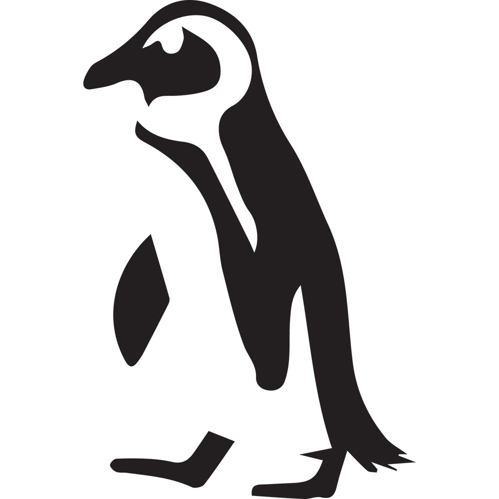 Premium Waterproof Penguin Silhouette Vinyl Decals (Black, Set of 2) - Durable Stickers for Laptop, Phone, Helmet, Car Window, Mug & Wall Decor - Perfect for DIY Home Decoration, Office Accessories & Gift Giving