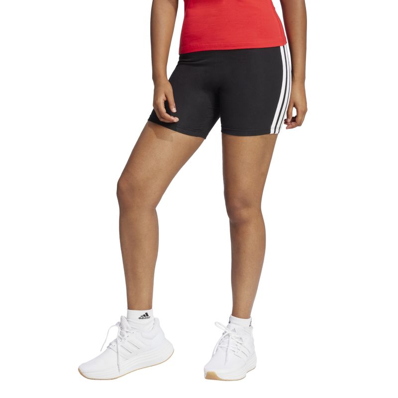 Adidas Women's Essentials 3-Stripes High Waisted Biker Shorts - Comfortable Workout & Yoga Shorts for Running, Gym & Lounge Wear