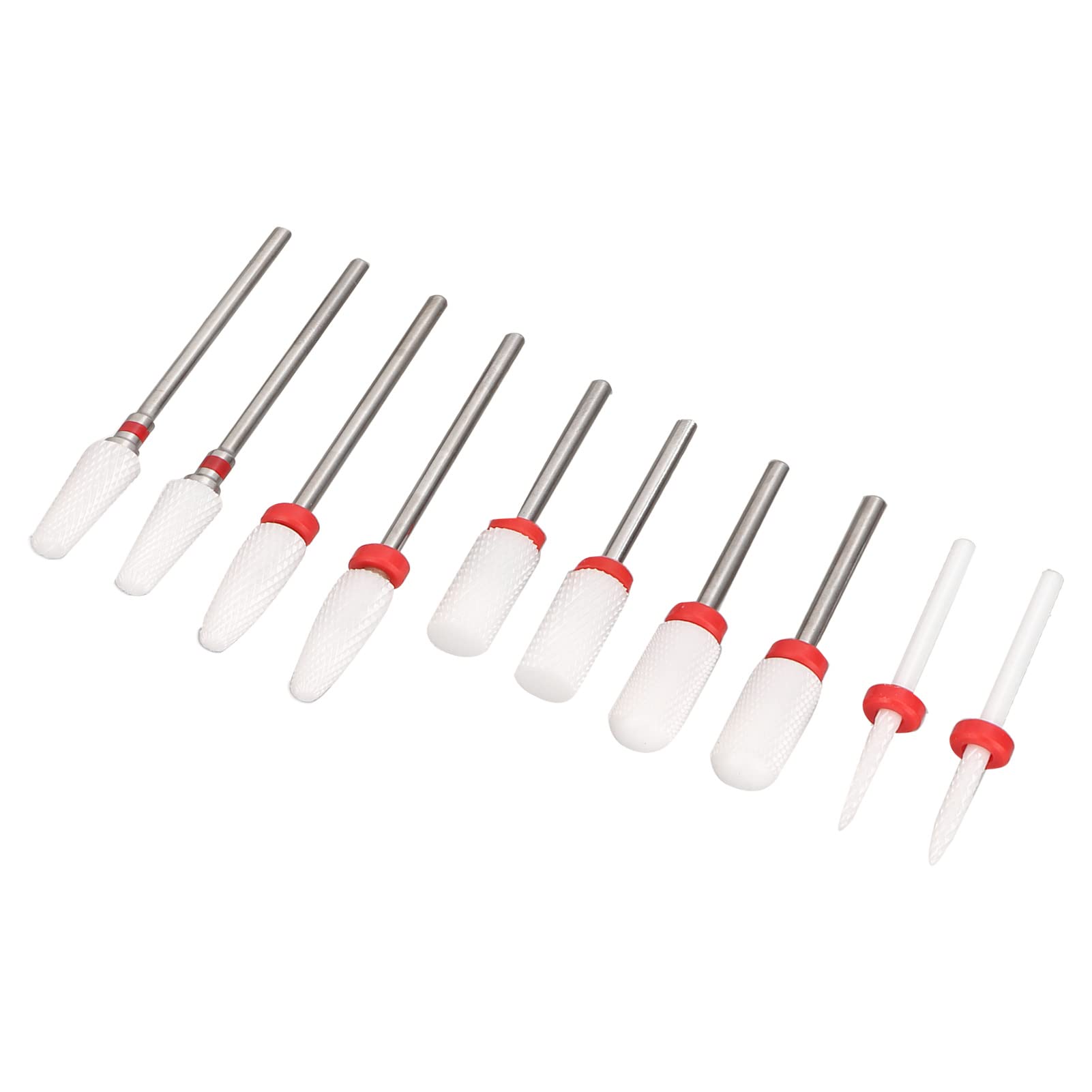 10PCS Nail Drill Bits Set for Acrylic & Gel Nail Removal - Professional Nail Art Grinding Heads for Callus, Cuticle & Nail Glue - Perfect for Salon & Home Manicure/Pedicure Care