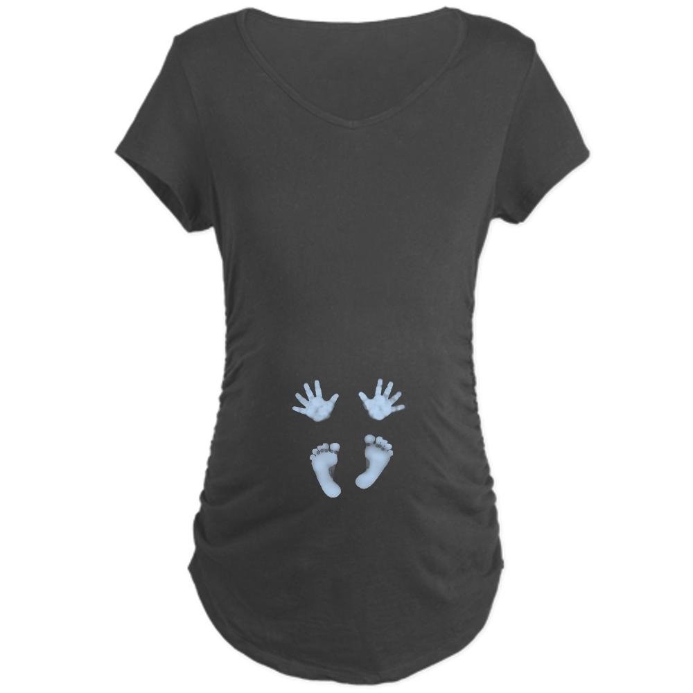 Baby Hands and Feet Maternity T-Shirt - Soft Cotton Pregnancy Tee for Expecting Moms - Perfect for Baby Showers, Gender Reveals & Maternity Photos