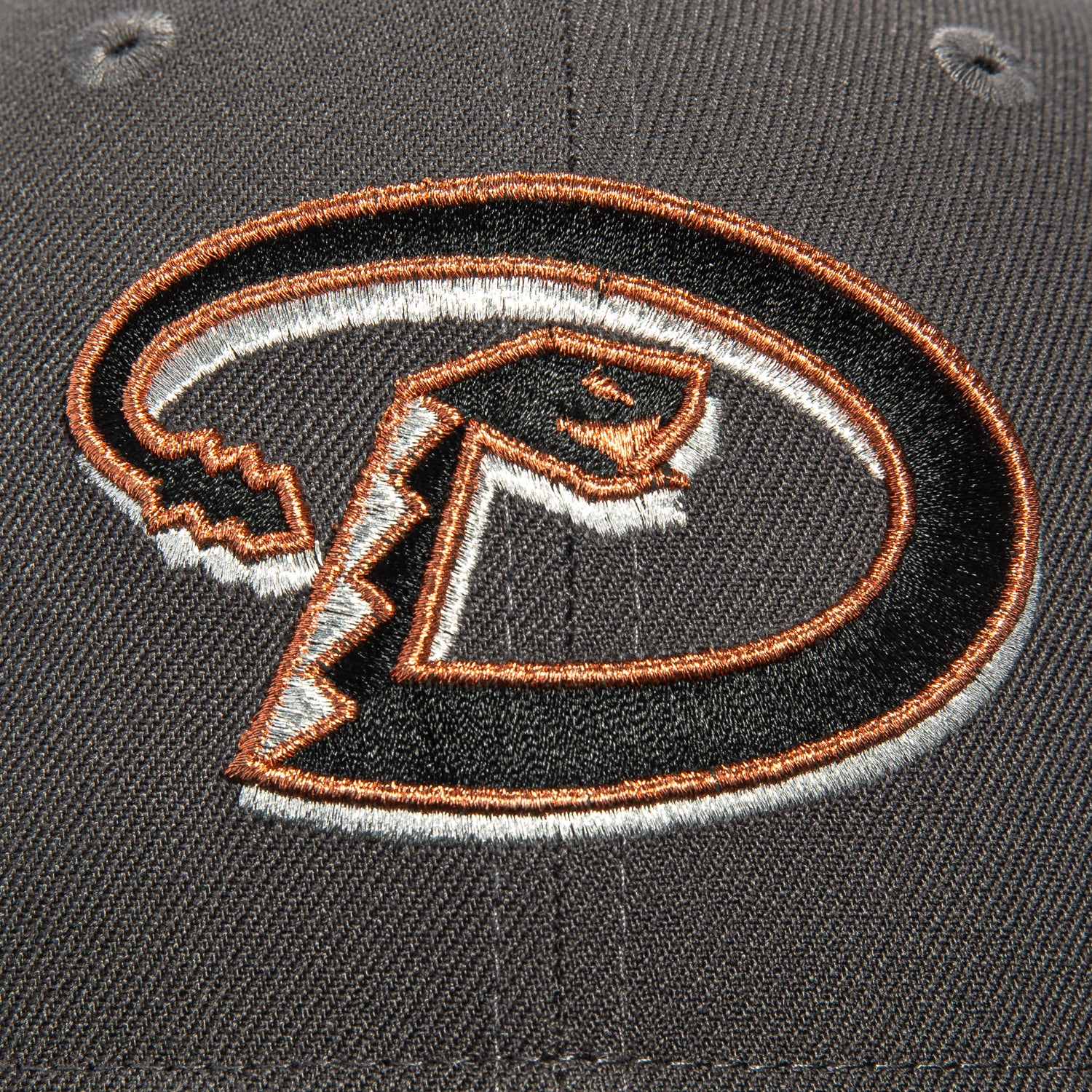 New Era 59Fifty Arizona Diamondbacks MLB Baseball Cap - Graphite, Black & Metallic Copper Snapback Hat for Men | Official Licensed Fan Gear for Games & Everyday Wear