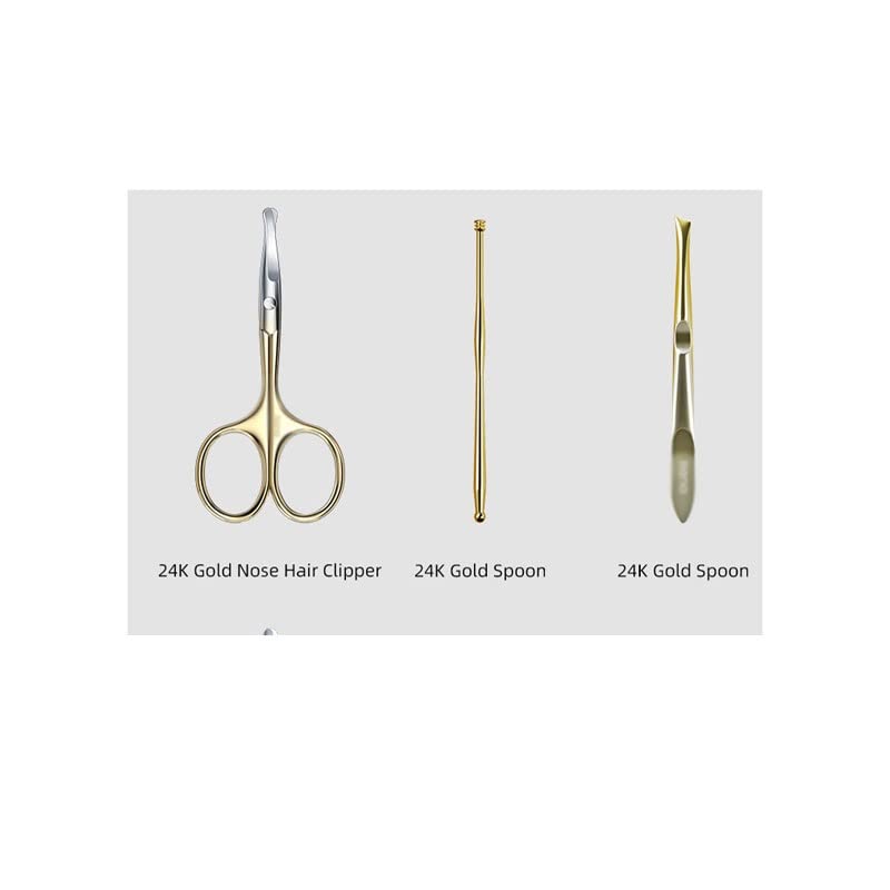 Stainless Steel 3-in-1 Eyebrow Trimmer Set - Eyebrow Clip, Nose Hair Scissors & Ear Spoon | Precise Grooming Tool for Eyebrow Shaping, Nose Hair Trimming & Ear Cleaning | Perfect for Home & Travel Grooming Kits