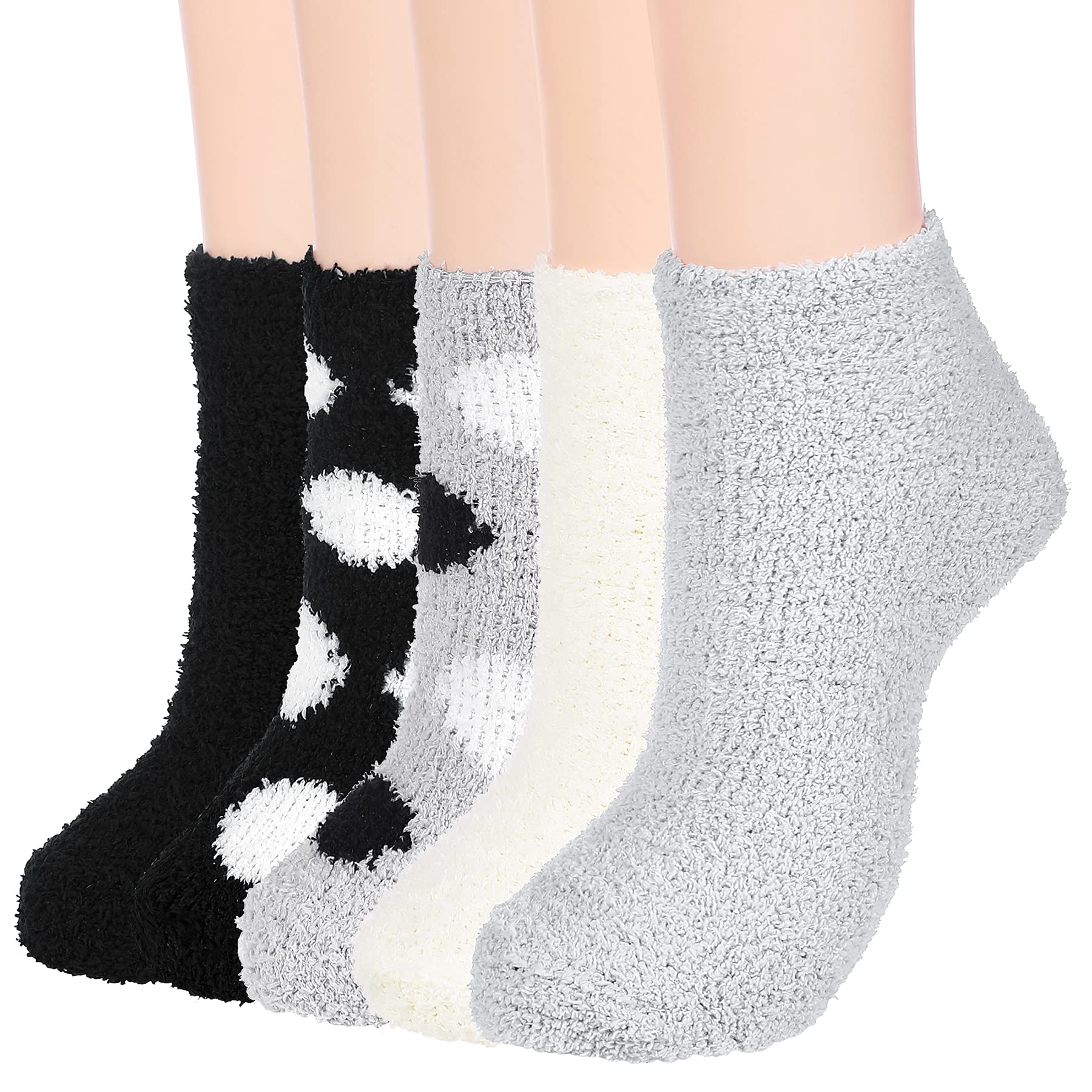 Zando Women's Fuzzy Socks - Warm Winter Fleece Slipper Socks, Cozy Fluffy Crew Socks for Indoor & Outdoor | Perfect for Lounging, Yoga, and Cold Weather Comfort