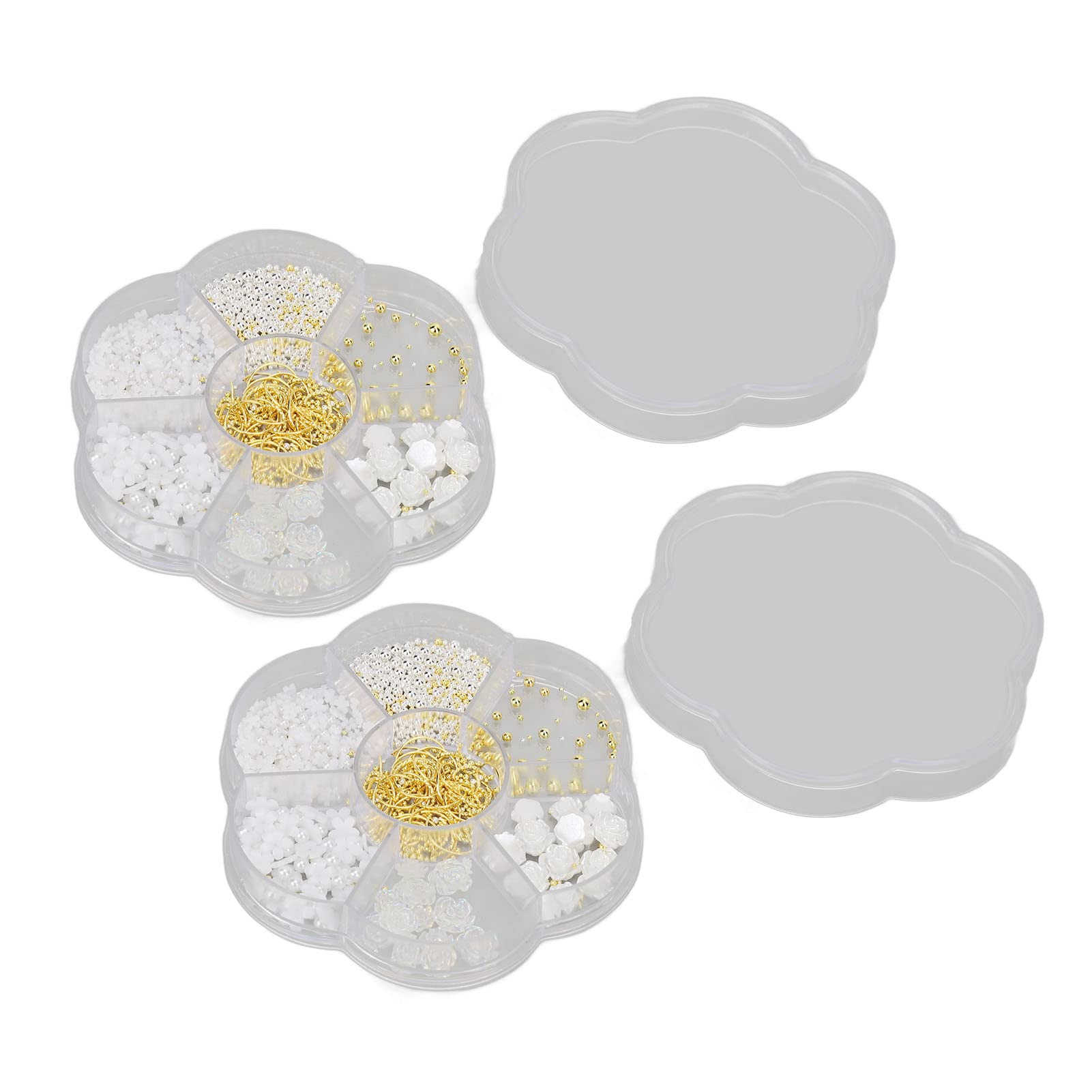 ANGGREK 2 Boxes Mixed Petal Nail Art Decorations - Exquisite Multi-Shape DIY Nail Accessories Kit for Professional & Home Manicures | Perfect for Nail Salons, Parties & Gift Giving