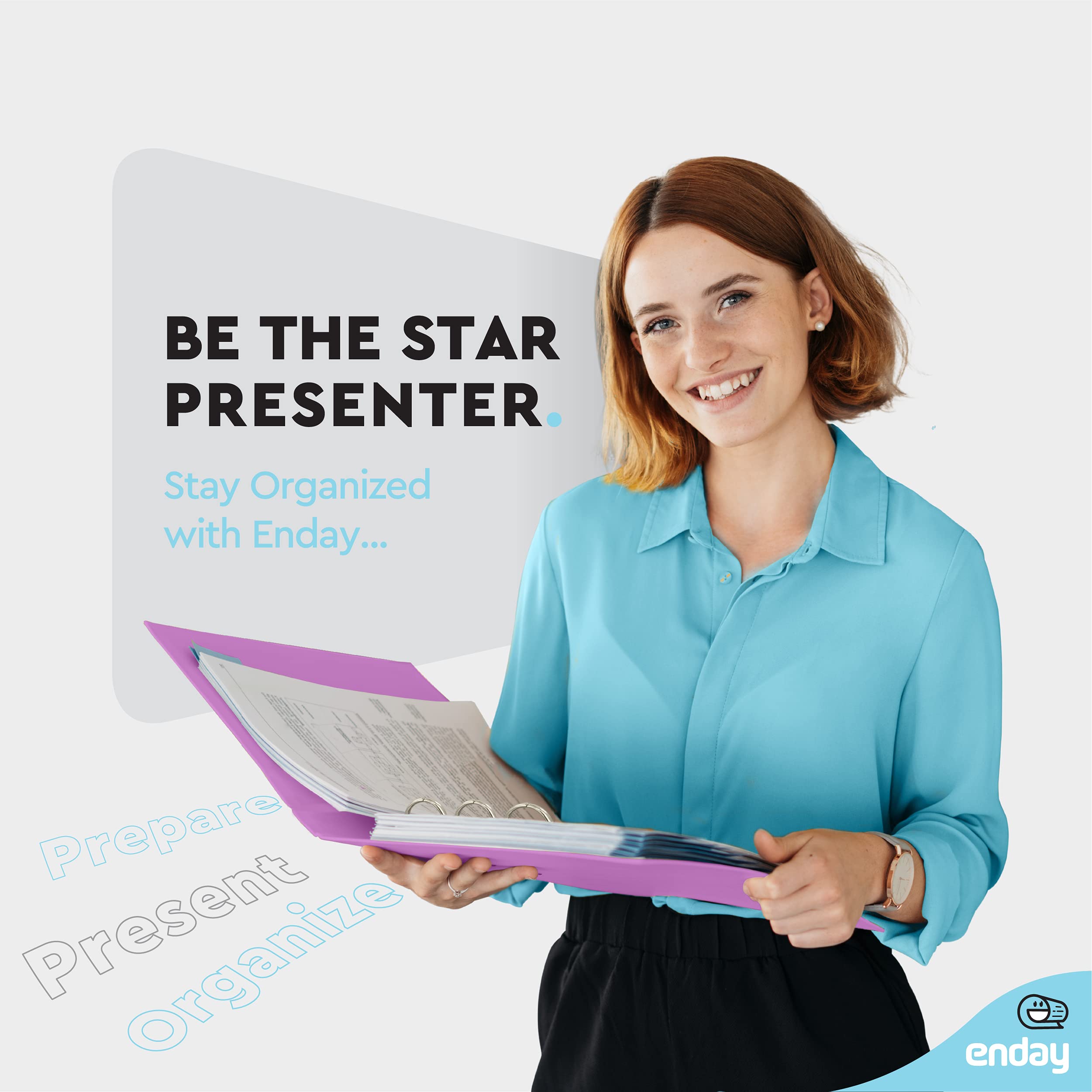 1 Inch 3 Ring Binder with Clear View Cover - 2 Inside Pockets, Purple School & Office Supplies for Organizing Documents, Homework, Presentations - Perfect for Students, Teachers & Professionals
