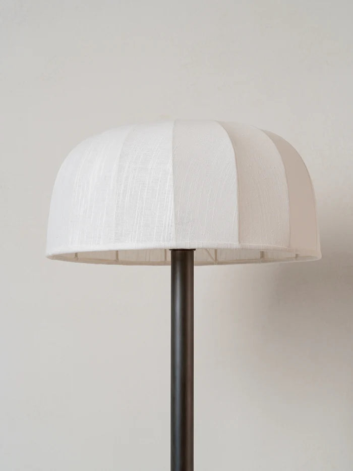 Ottino Bronze and Linen Floor Lamp - Modern Industrial Style Lighting for Living Room, Bedroom, or Office Decor