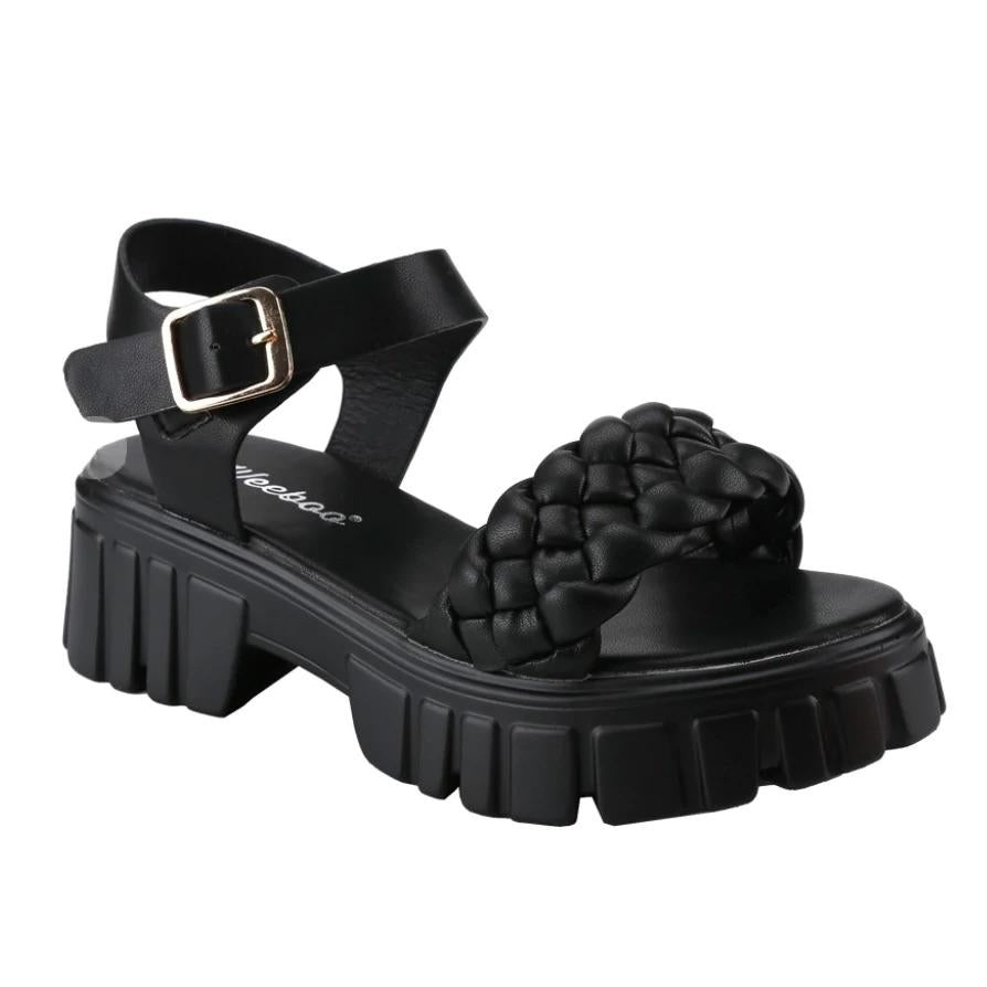 Hillary Women's Black Sandals - Comfortable Casual Summer Slide Sandals for Beach, Pool, and Outdoor Wear