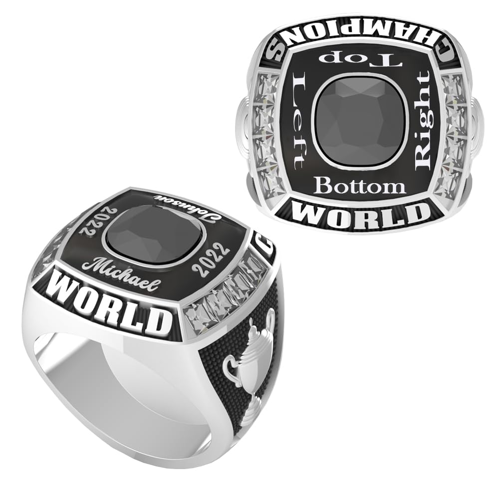 Custom Championship Rings for Football, Baseball, Basketball, Esports, Softball & Hockey - Personalized Team Sports Rings for College, University & High School - Fantasy Sports & Class Rings - Perfect for Trophy Awards, Team Celebrations & Championship Events