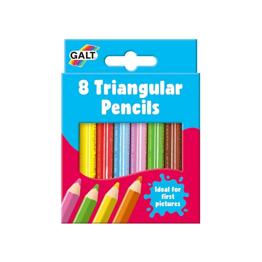 Galt Toys Triangular Pencils for Kids - 8-Piece Set for Easy Grip & Handwriting Practice | Perfect for School, Art Class & Home Learning Activities