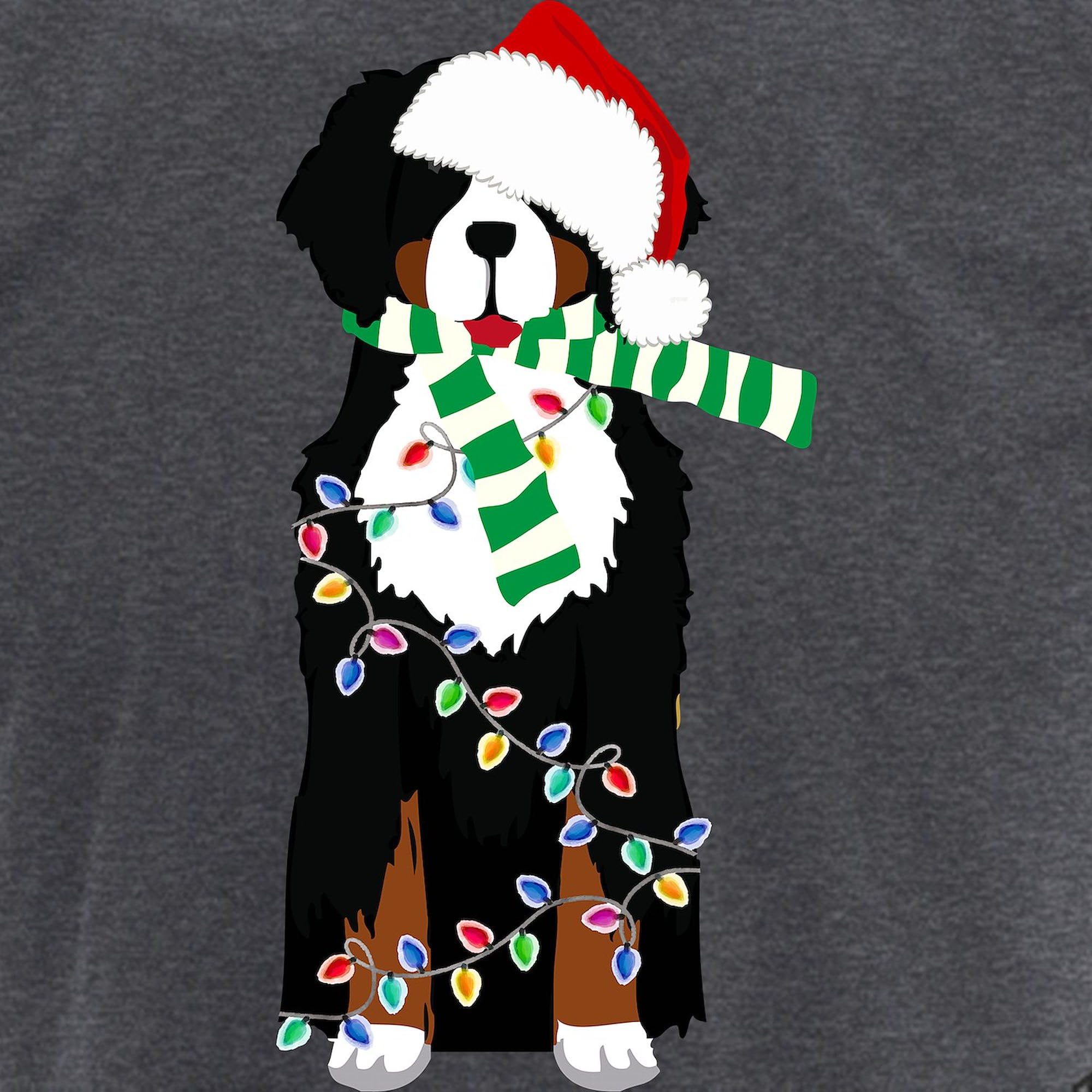 Christmas Bernese Mountain Dog Pajamas for Men - Cozy Charcoal Novelty Sleepwear | Perfect for Holiday Gifts & Family Gatherings