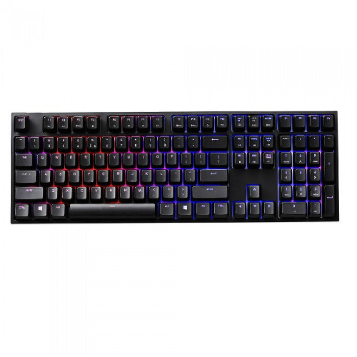 CoolerMaster QuickFire XTi Mechanical Gaming Keyboard with Cherry MX Blue Switches & RGB Backlighting - Perfect for PC Gaming, Typing, and Office Work