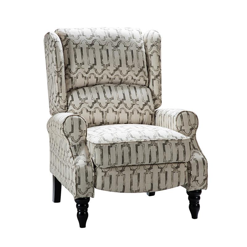 Erdeni Upholstered Manual Wingback Recliner Chair - Comfortable Living Room Armchair with Smooth Reclining Mechanism - Perfect for Home Theater, Reading Nook & Relaxation