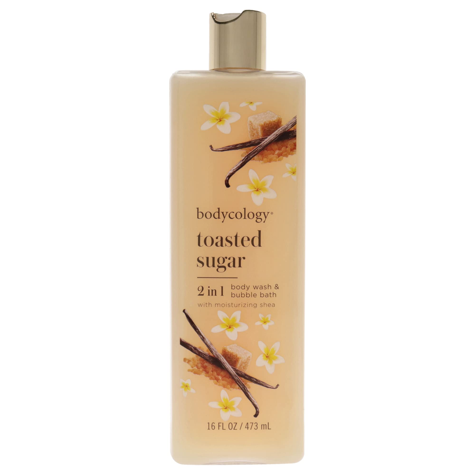 Bodycology Toasted Vanilla Sugar Foaming Body Wash - 16 fl oz (Pack of 4) | Moisturizing & Luxurious Shower Gel for Soft Skin - Perfect for Daily Use, Spa Days & Gift Sets