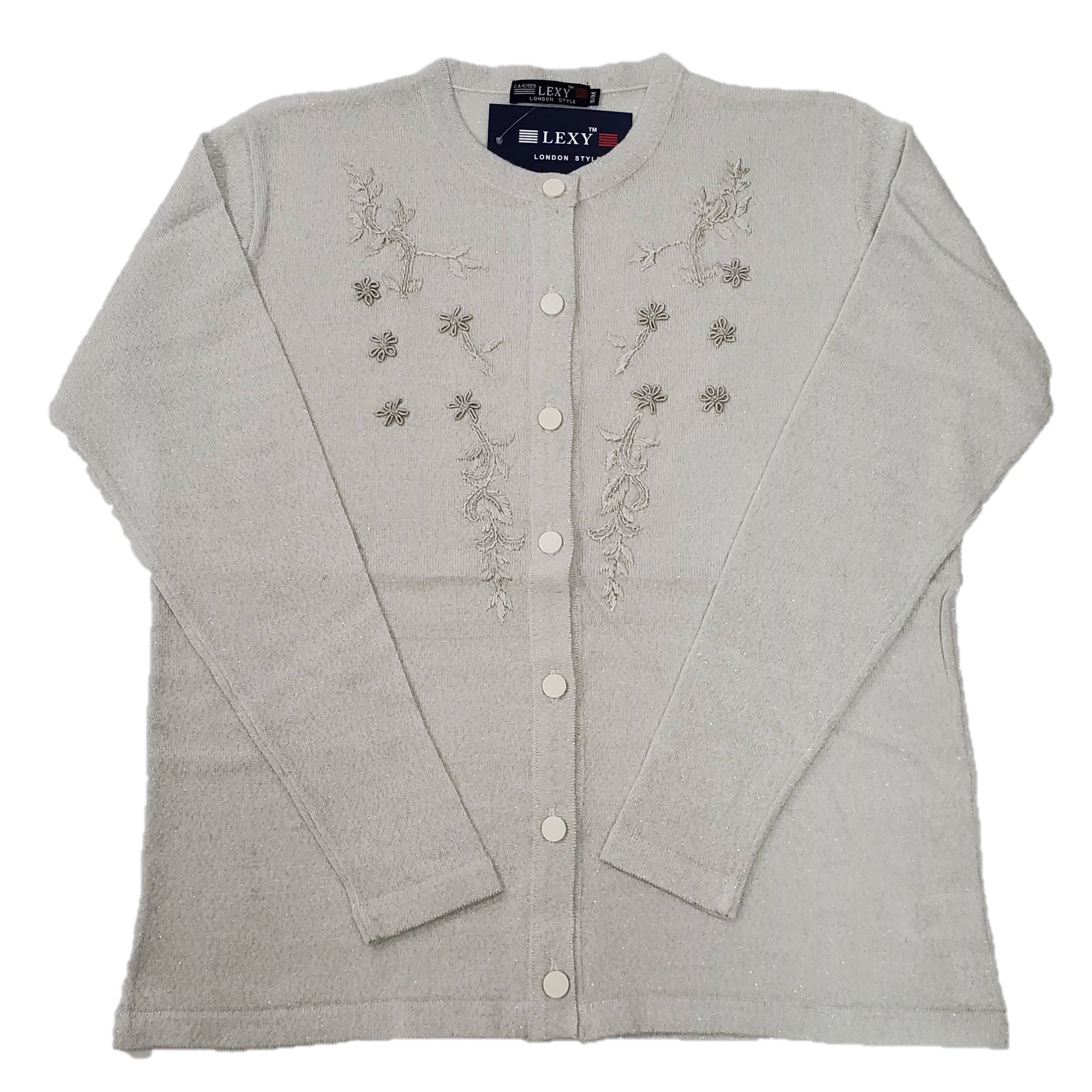 Women's Lurex Knit Cardigan Sweater - Shimmery Open Front Cover Up for Evening Parties, Date Nights & Holiday Gatherings