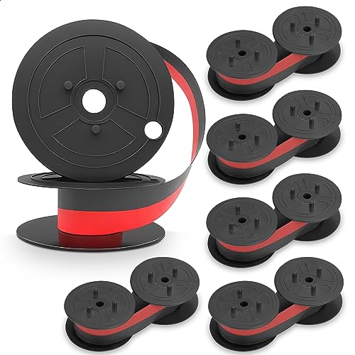 6 Pcs Black and Red Typewriter Ribbon