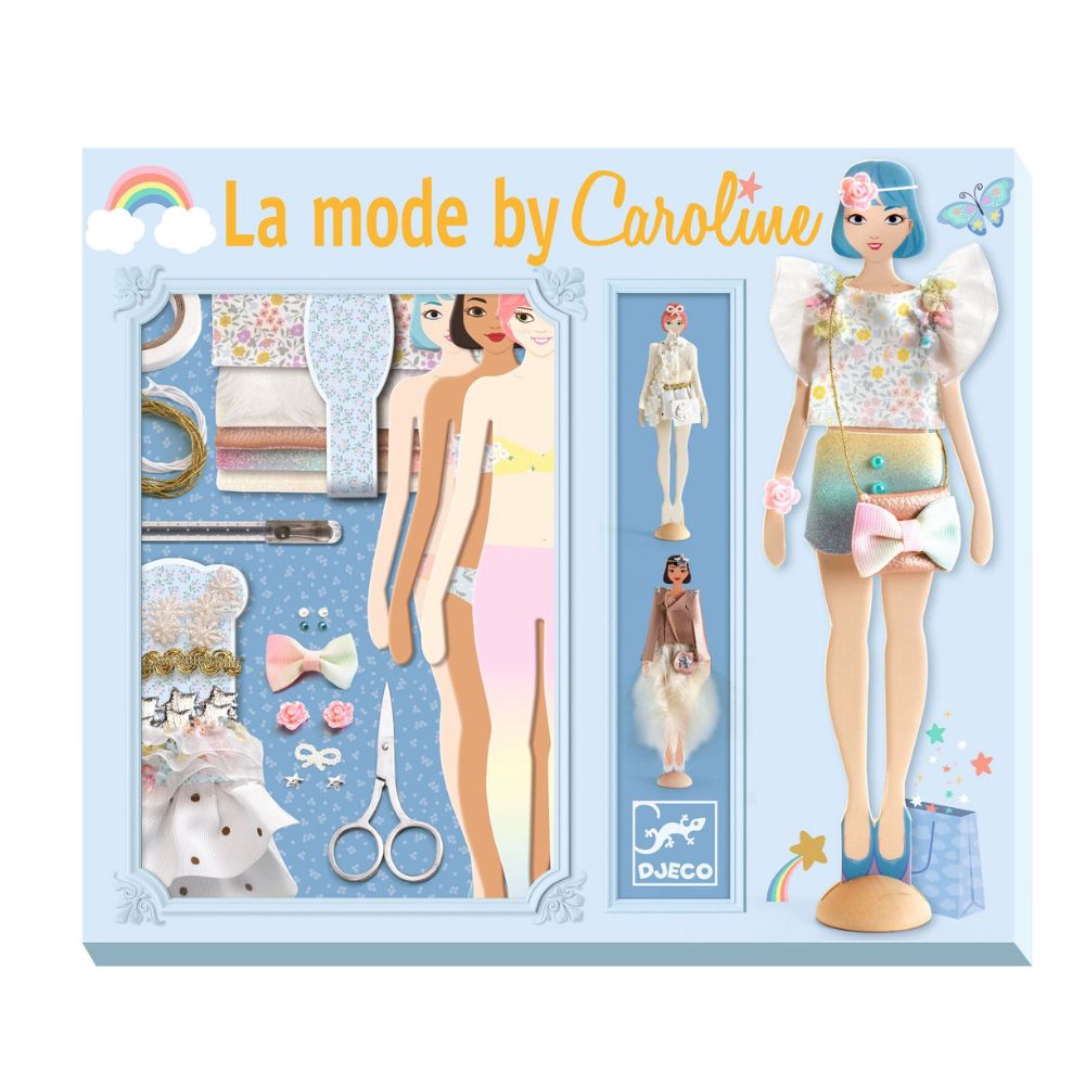 Djeco Fashion By Caroline - Creative Fashion Design Toy for Kids | Pretend Play & Dress Up Fun