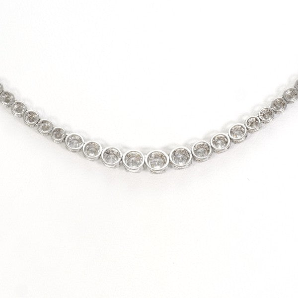 18K White Gold Diamond Necklace for Women - Elegant Pendant Jewelry Gift for Anniversary, Wedding & Special Occasions