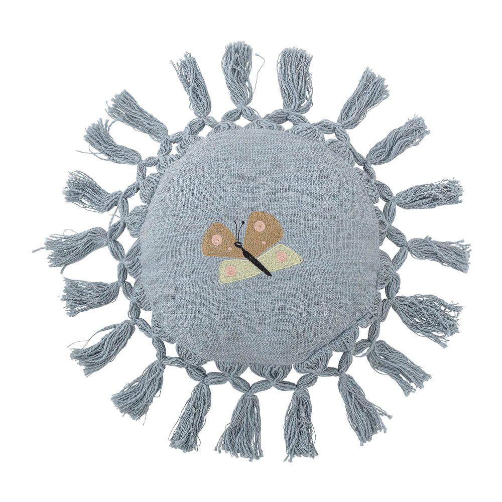Bloomingville Elinna Kids Cushion - Soft Blue Decorative Pillow for Children's Room, Nursery, Playroom & Reading Nook | Comfortable & Stylish Home Decor