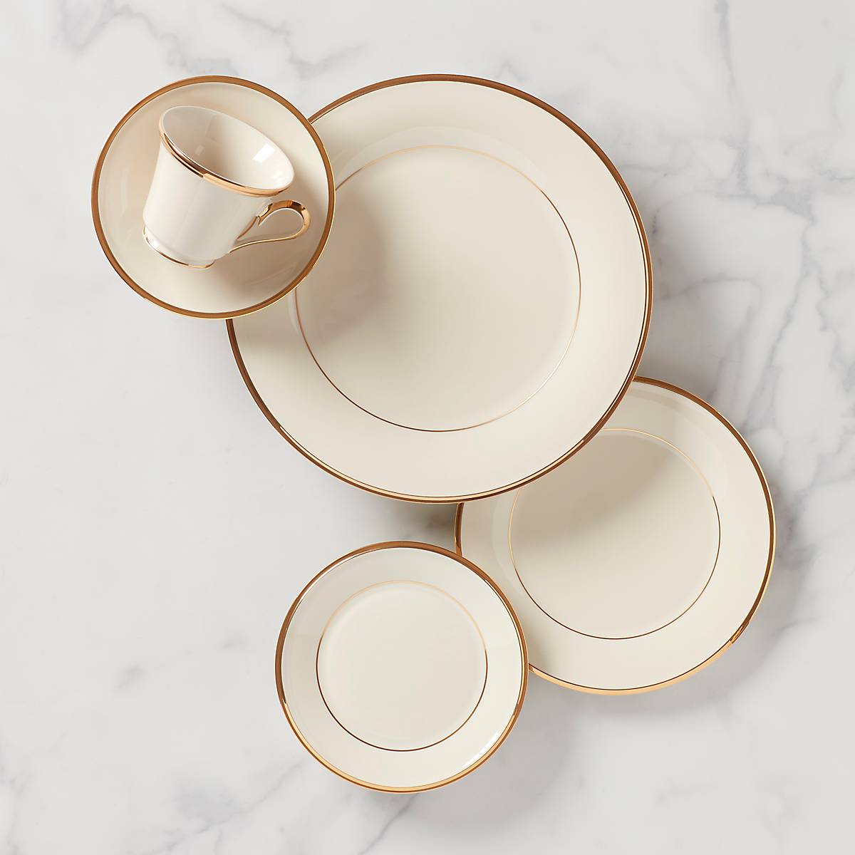 Eternal 5-Piece Dinnerware Set - Elegant Porcelain Plates, Bowls & Cups for Formal Dining, Casual Meals & Entertaining
