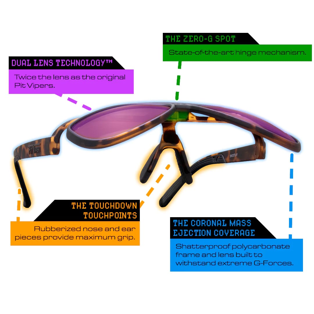 Pit Viper The Lift Offs Sunglasses - Polarized UV Protection for Outdoor Sports & Adventure - Perfect for Hiking, Running, and Beach Activities