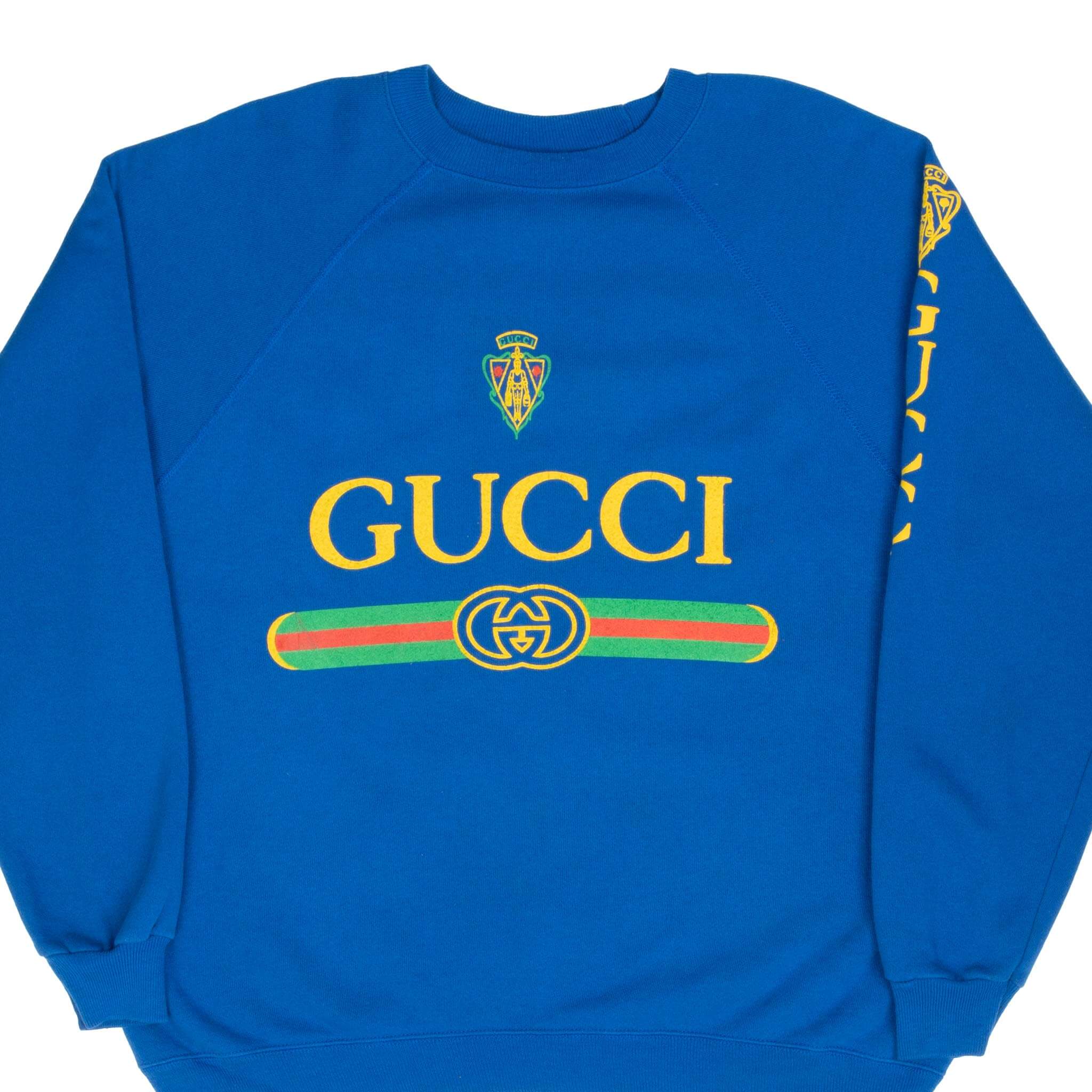 Vintage 1990s Bootleg Gucci Hanes Sweatshirt XL - Made in USA - Retro Streetwear & 90s Hip Hop Fashion for Men