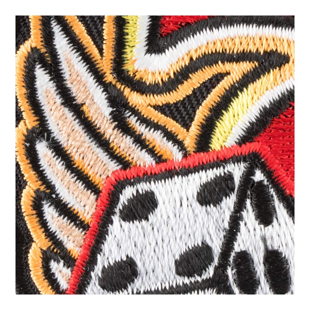 PatchStop Dice Wings Red Seven Iron On Patches for Clothing & Jeans - 3x2.75in Small DIY Sew On Embroidered Gambling Decorative Patches for Jackets, Bags, Hats & Denim - Perfect for Costumes, Biker Gear & Festival Outfits