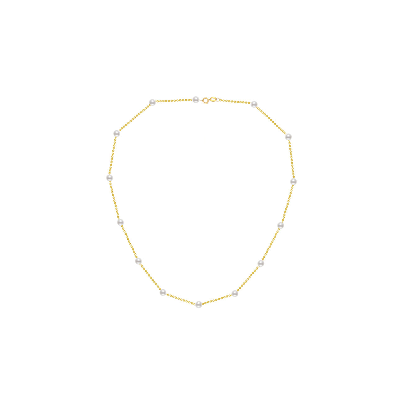18K Solid Gold Freshwater Pearl Necklace for Women - Elegant & Timeless Jewelry Gift for Wedding, Anniversary & Special Occasions | KN00026