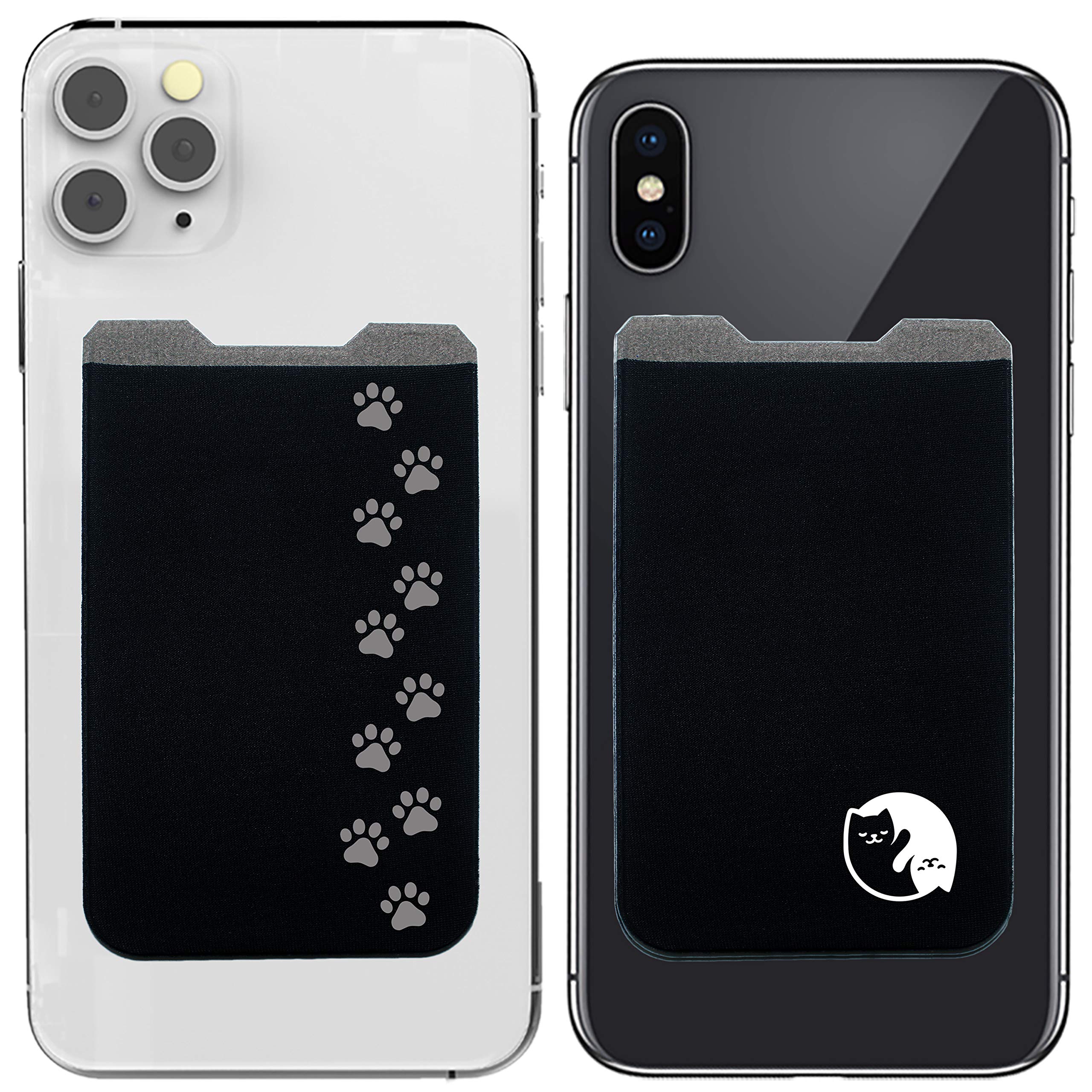 Gecko Stick-On Phone Wallet - Slim Adhesive Card Holder for Credit Cards & Cash - Secure Lycra Pocket for iPhone, Samsung & Smartphones - Perfect for Travel, Gym & Everyday Use