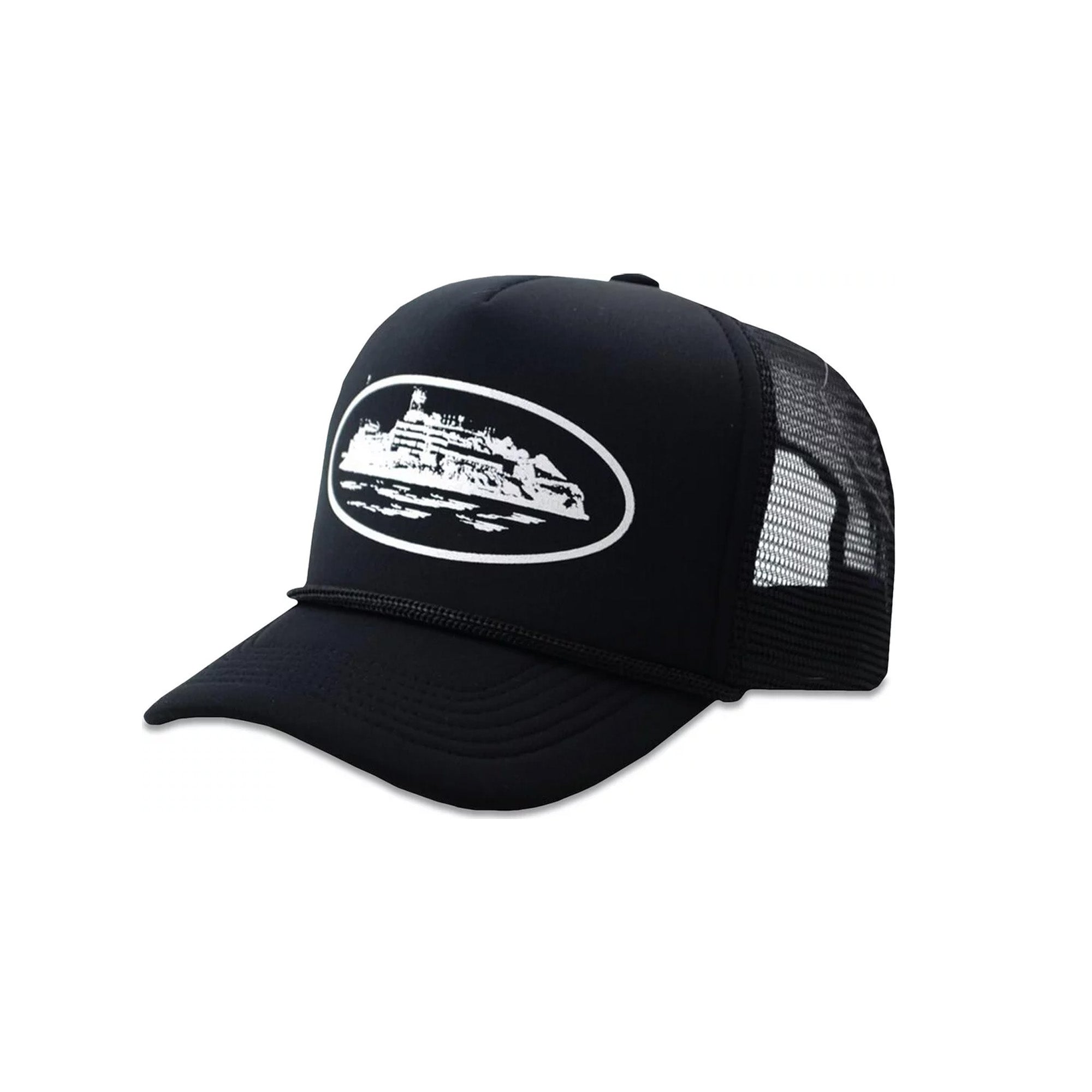 Corteiz OG Alcatraz Trucker Hat 2023 - Black Vintage Snapback Cap for Men & Women | Perfect for Streetwear, Hip-Hop Fashion & Outdoor Activities