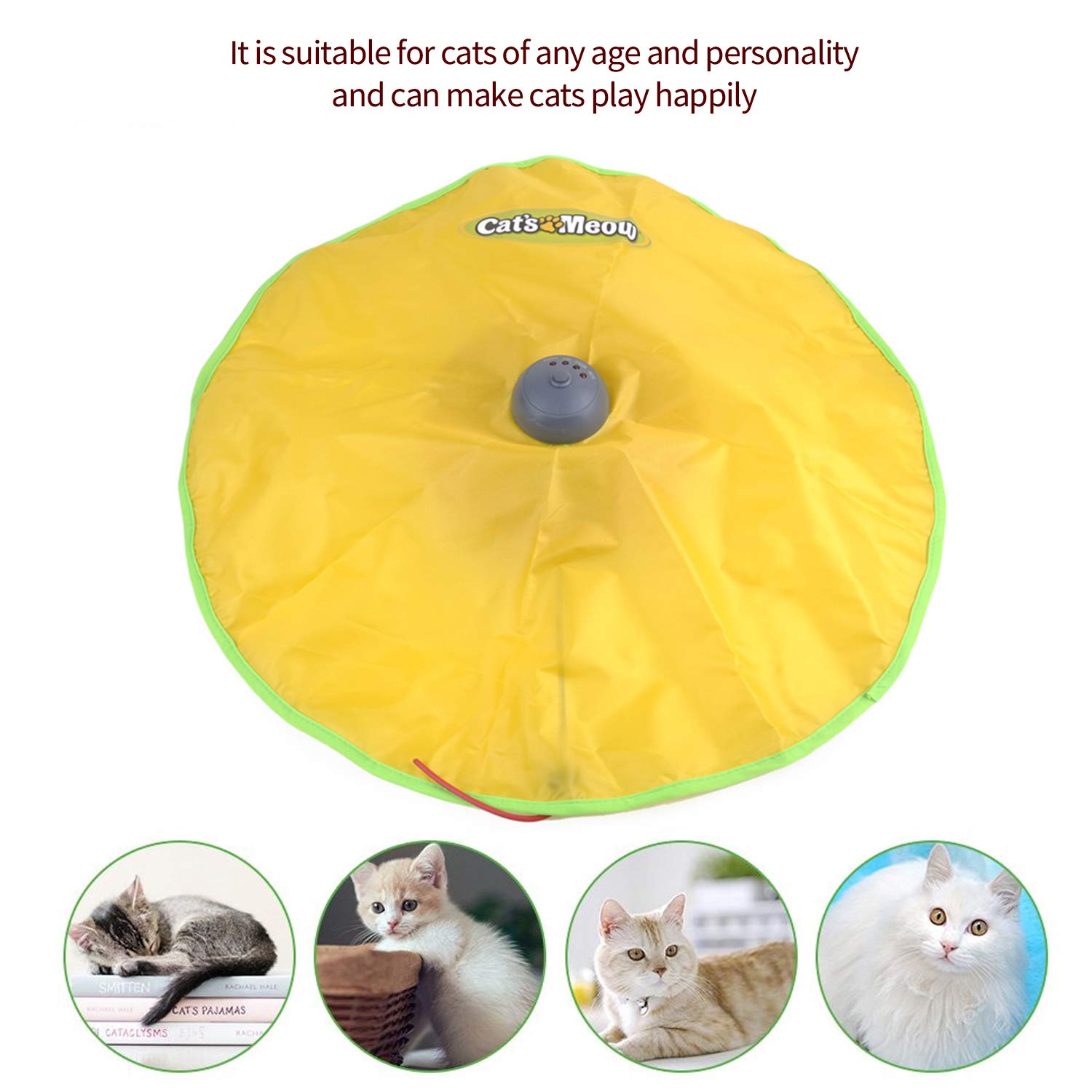 Interactive Electric Cat Toy with Moving Mouse - 4 Speed Modes for Playful Cats | Automatic Undercover Mouse Toy for Indoor Hunting & Exercise | Perfect for Kittens & Adult Cats Playtime