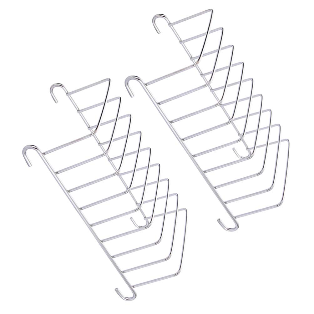 Stainless Steel Toast Stand & Bread Rack - 2 Pack Grill Accessories for Oven, Air Fryer, BBQ - Perfect for Toasting, Steaming, and Serving Bread Slices