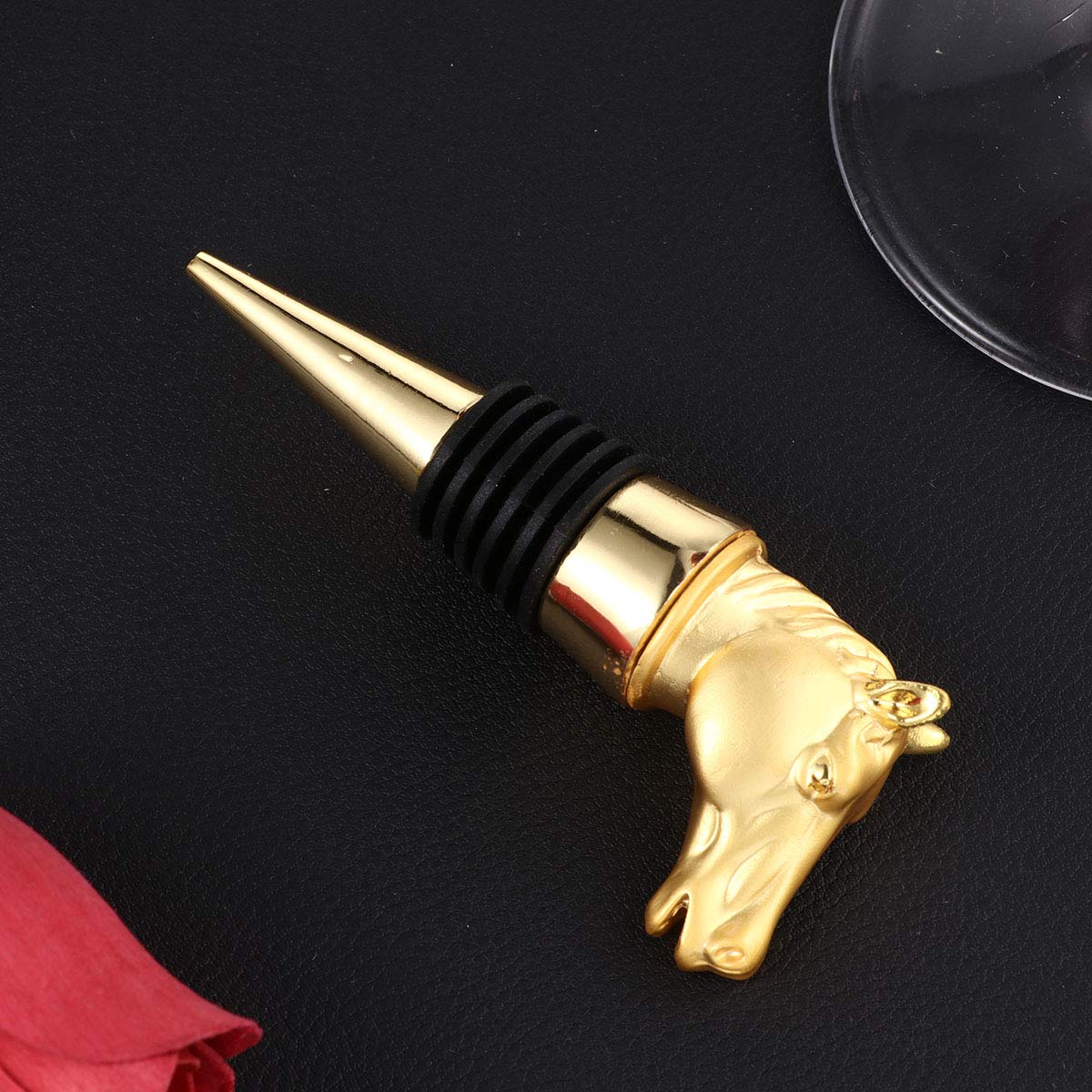 DOITOOL Premium Alloy Wine Bottle Stopper - Airtight Seal for Red, White & Sparkling Wine - Perfect for Home Bars, Parties & Gifts (1-Pack)