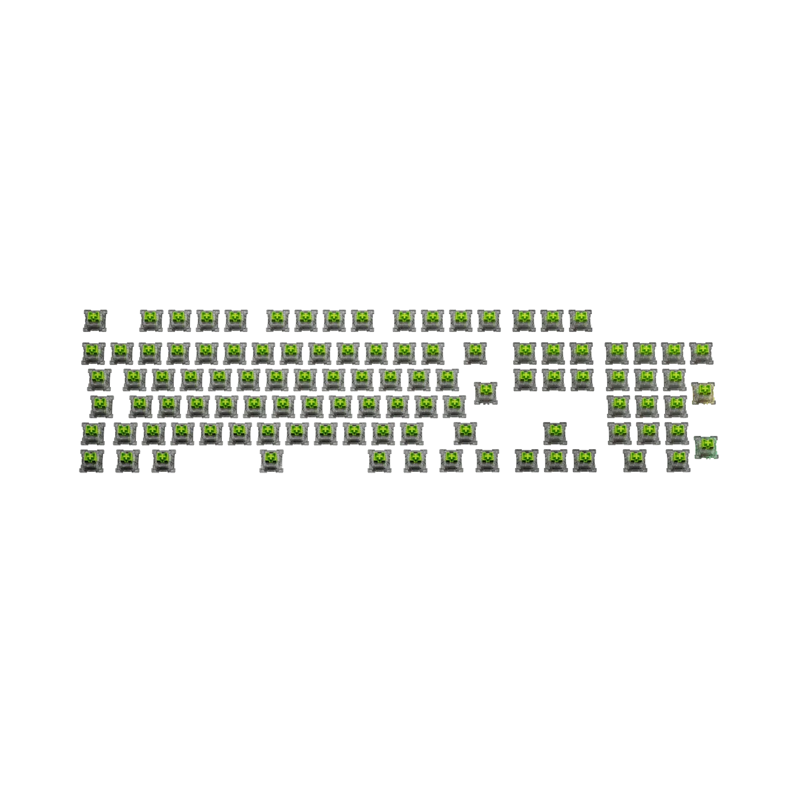 Glorious Raptor HE ISO 100 Mechanical Keyboard Switches - Linear Feel for Gaming & Typing | Compatible with Custom Keyboards & PC Builds
